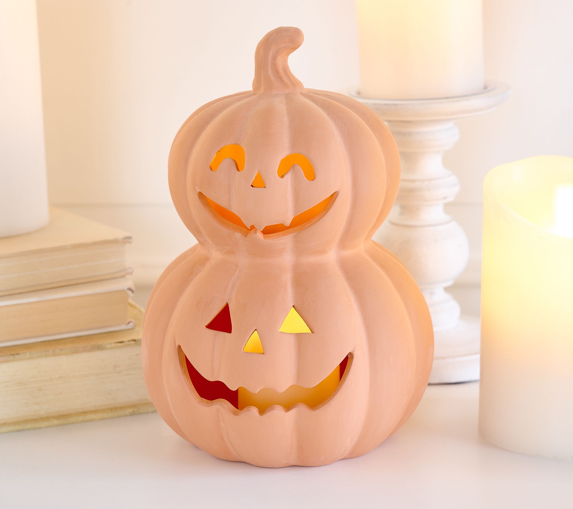 Home Reflections 8.5" In/Outdoor Lit Jack-O-Lantern