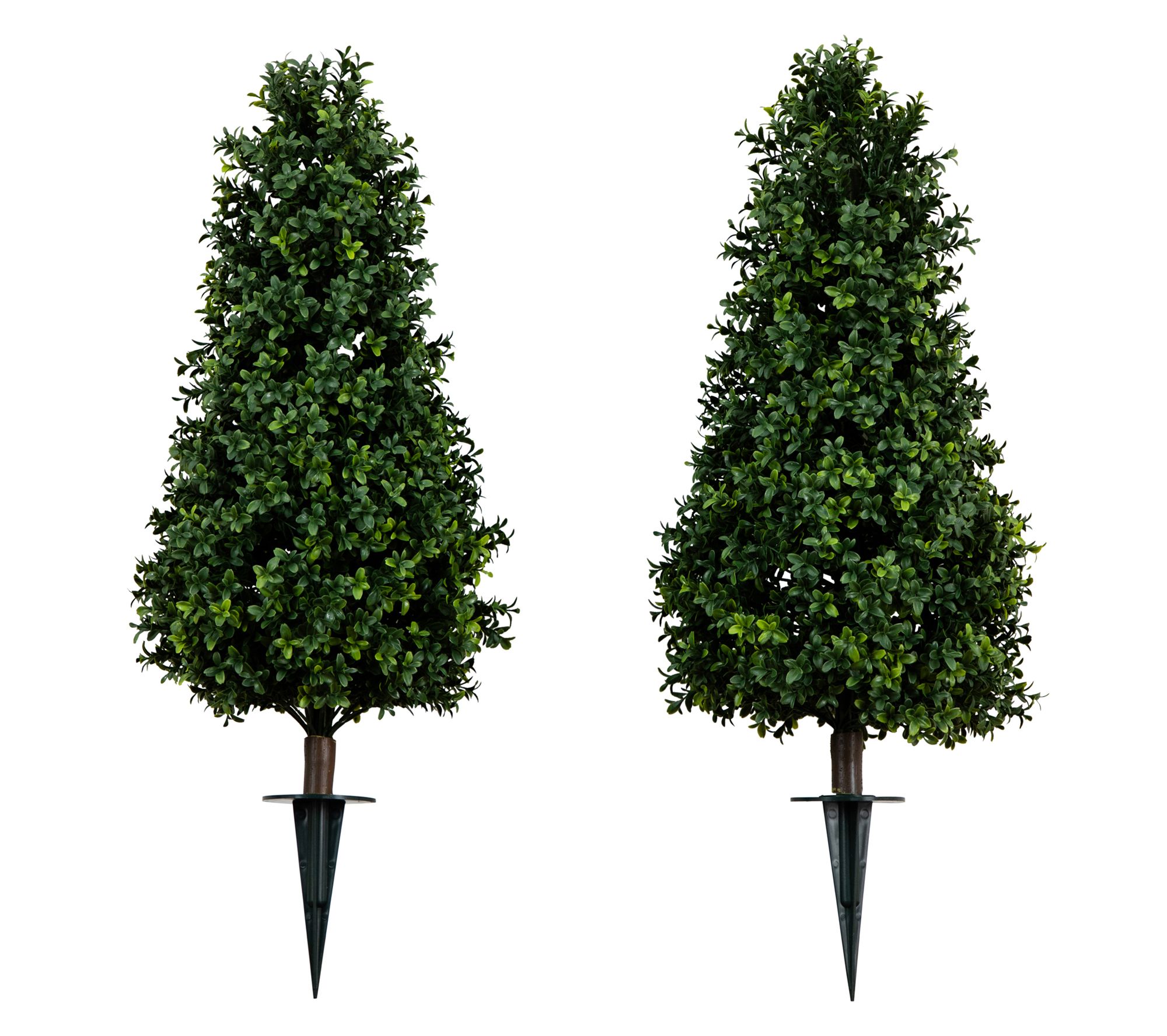 Nearly Natural Set of (2) 4' Boxwood Plant Stake