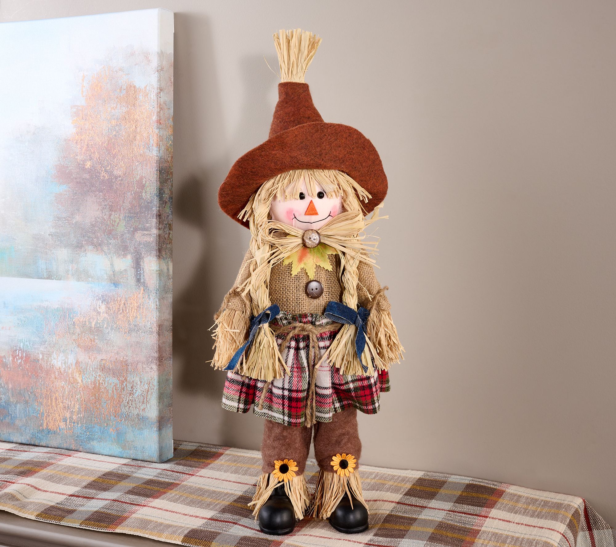 ShWk 9/15 Boy or Girl Scarecrow Figure by Valerie