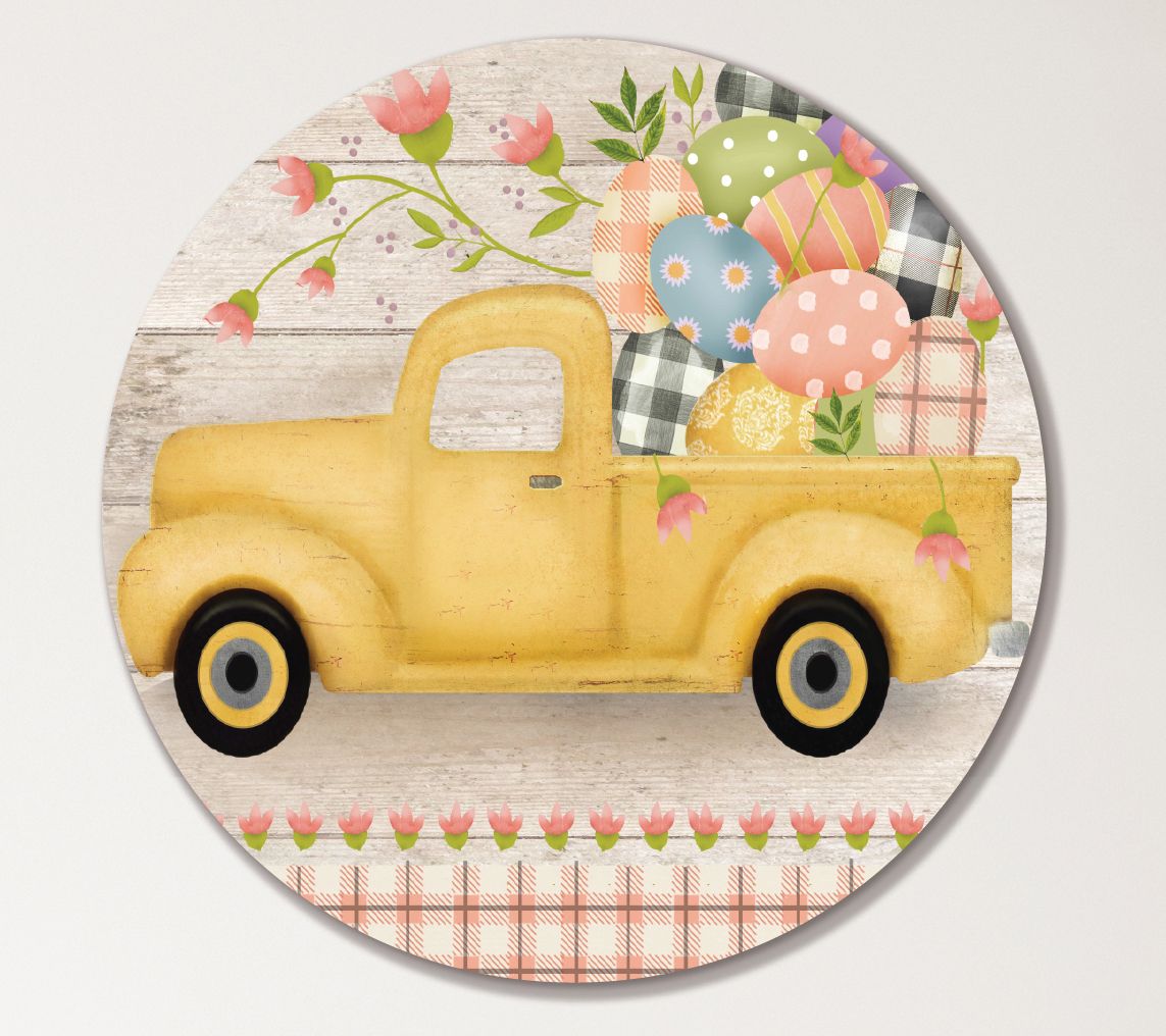 Courtside Market Truck Easter 12x12 Circular Artboard
