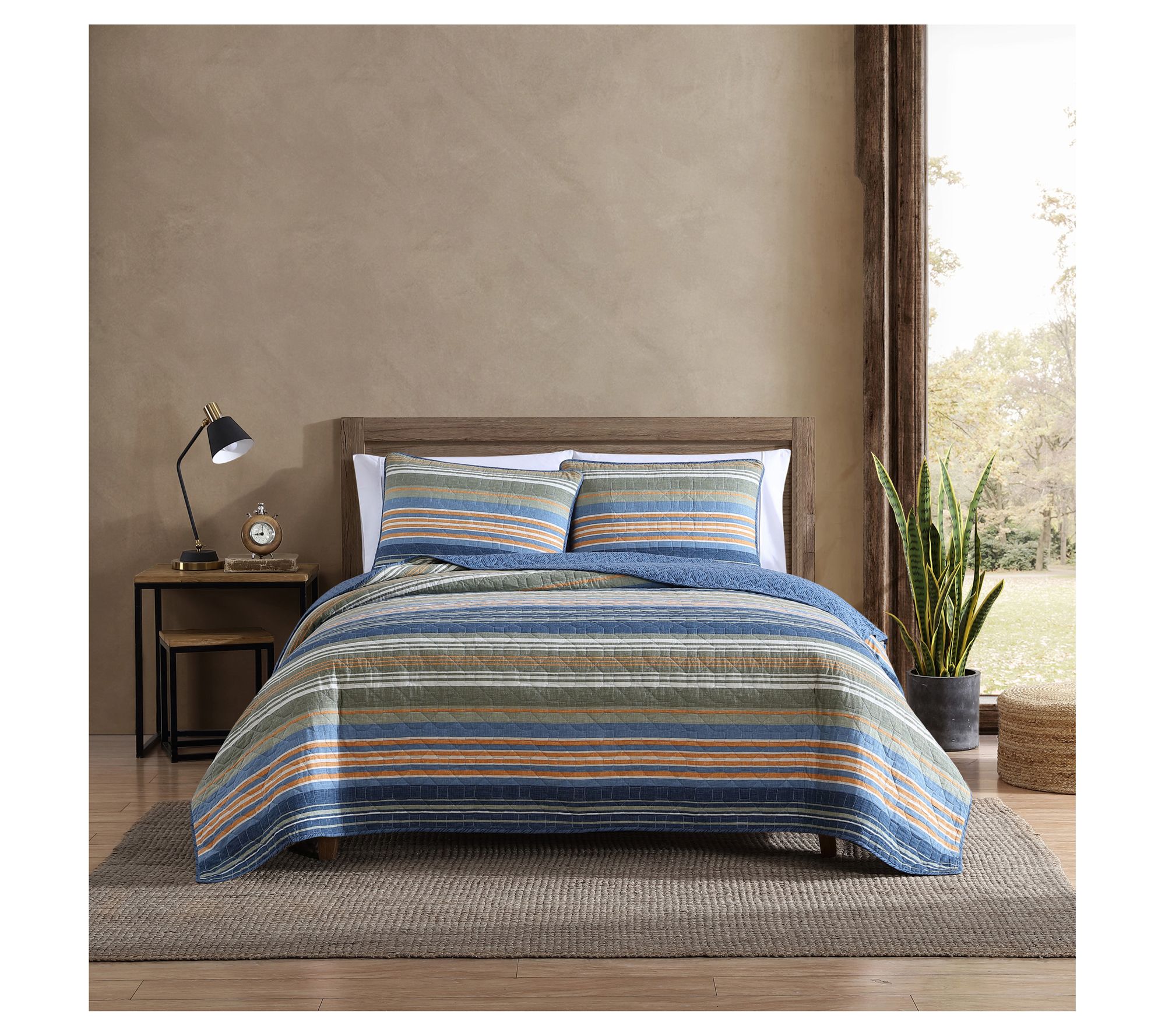 Eddie Bauer Yakima Valley Stripe Full/Queen Quilt Sham Set