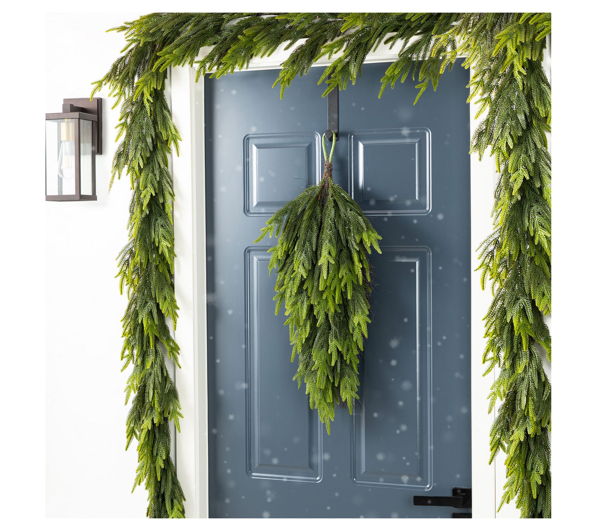 Glitzhome 31.5"H Christmas Greenery PE TeardropSwag