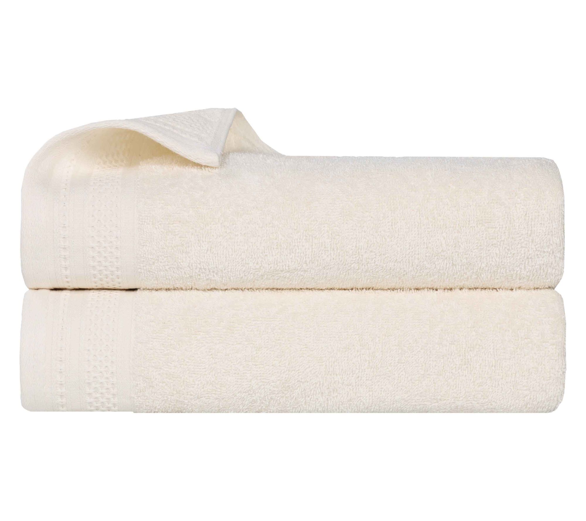 Superior Honeycomb Waffle Border Cotton Bath Sheet Set