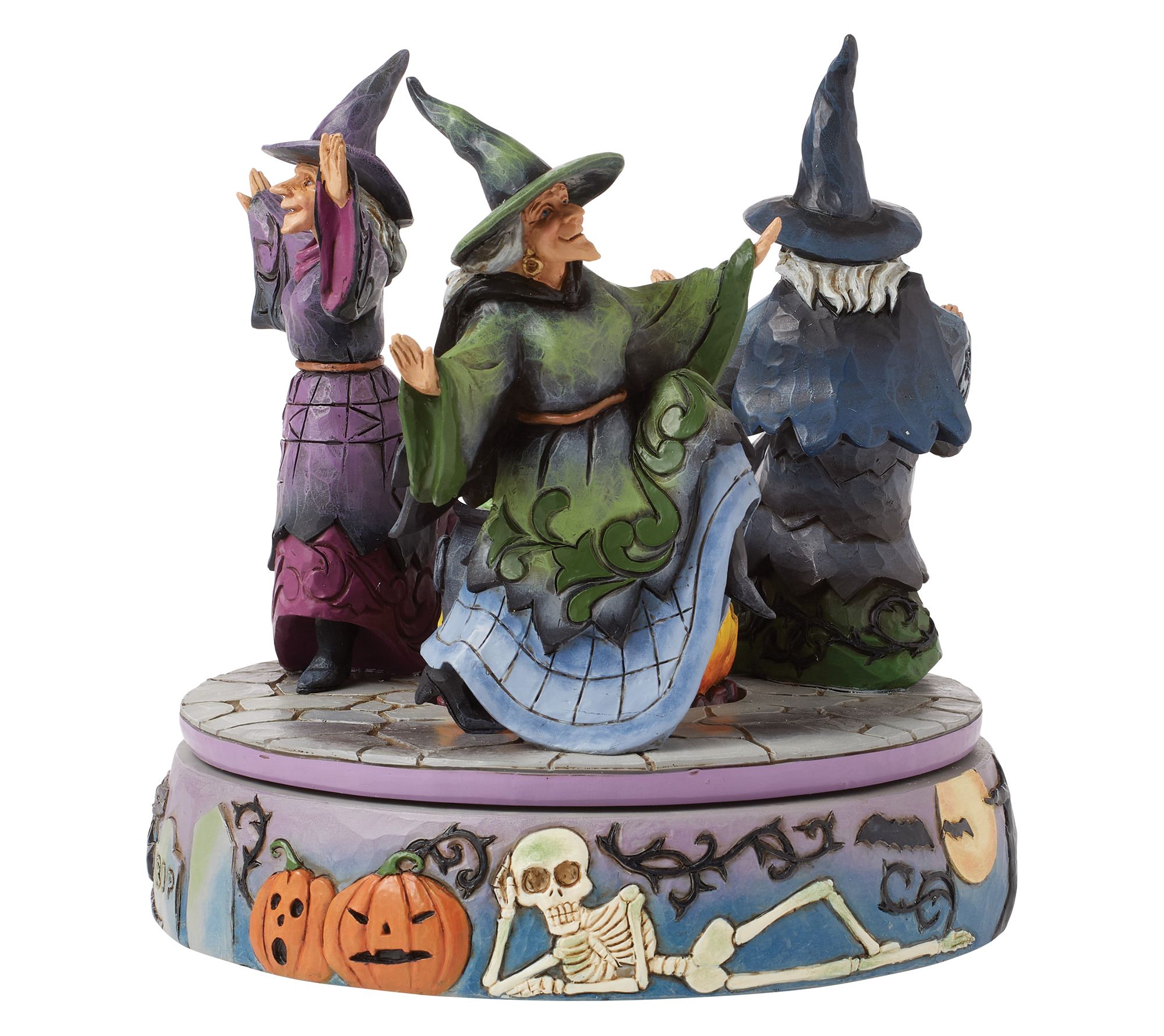 Jim Shore Heartwood Creek Witches Rotating Cauldron Figurine