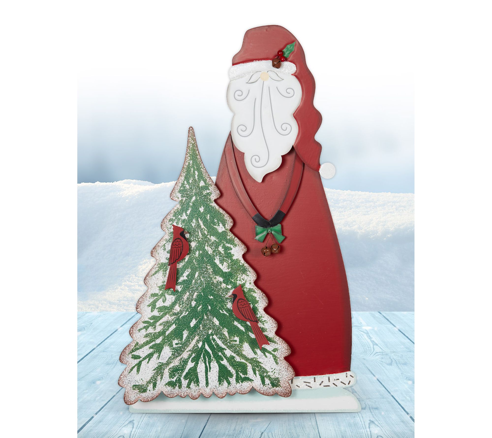 Sunset Vista Designs Santa & Cardinals Porch Si tter