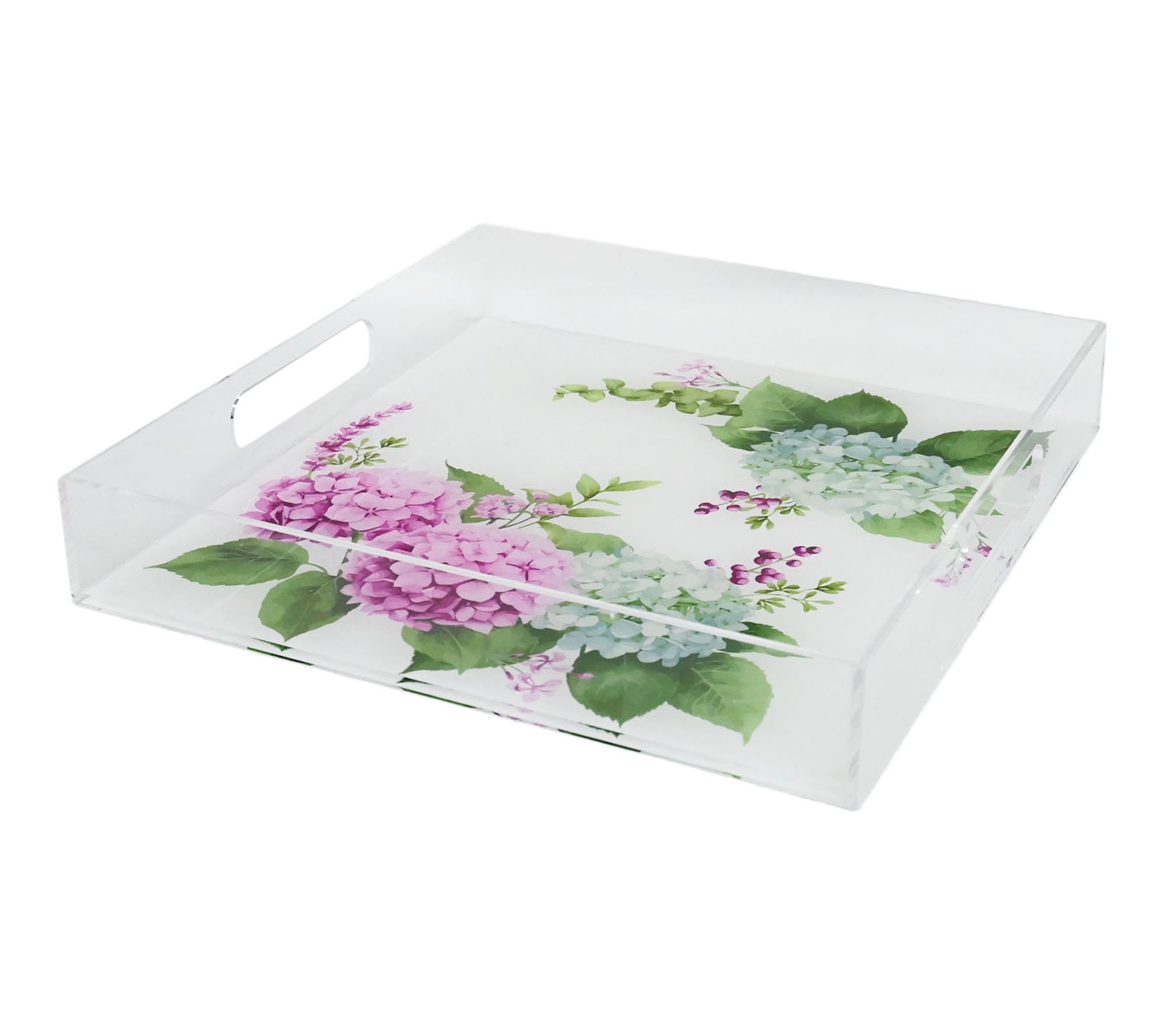 Temp-tations Seasonal Square Acrylic Tray with Handles
