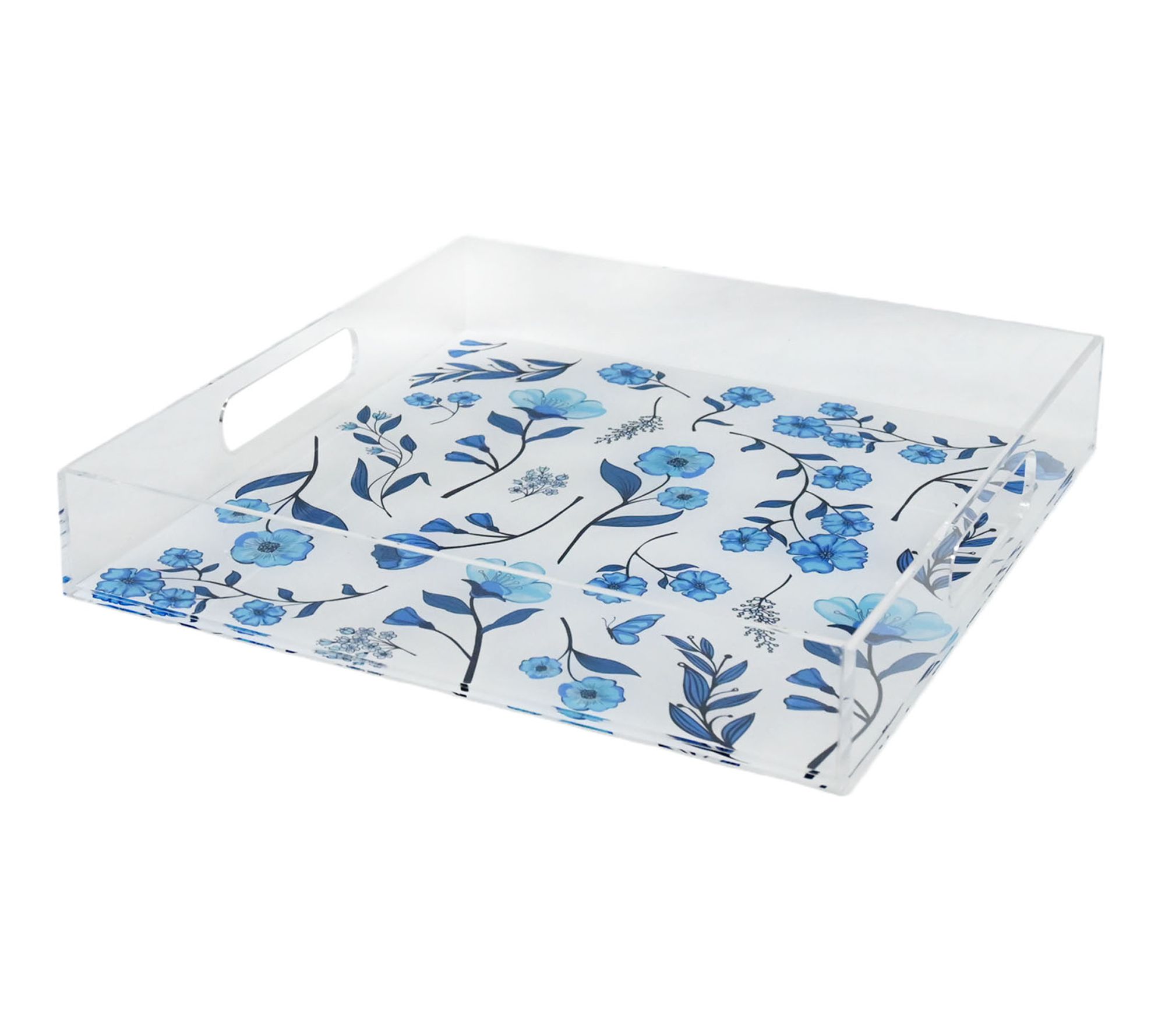 Temp-tations Seasonal Square Acrylic Tray with Handles