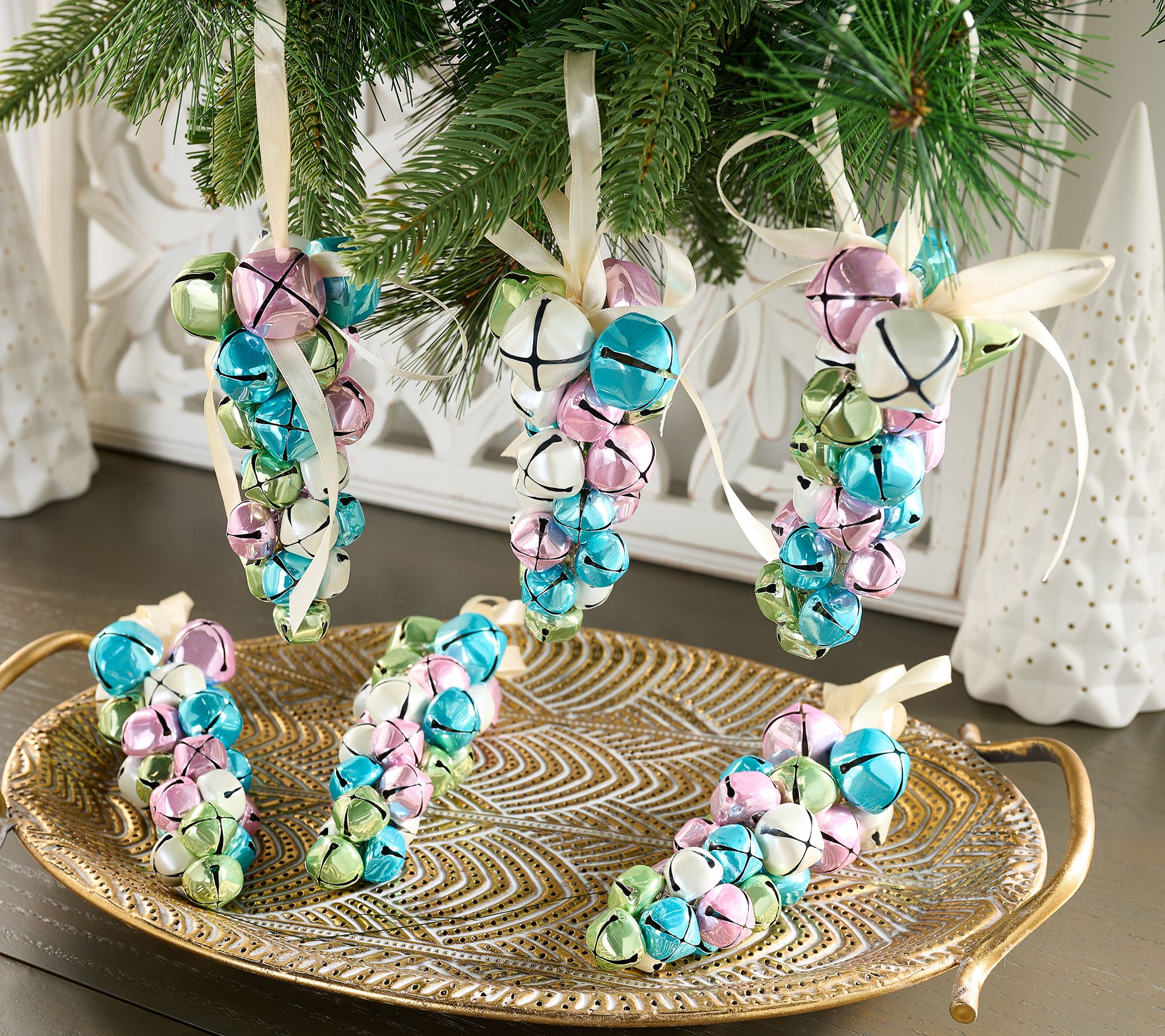 "As Is" Set of 6 Jingle Bell Ornaments by Valerie