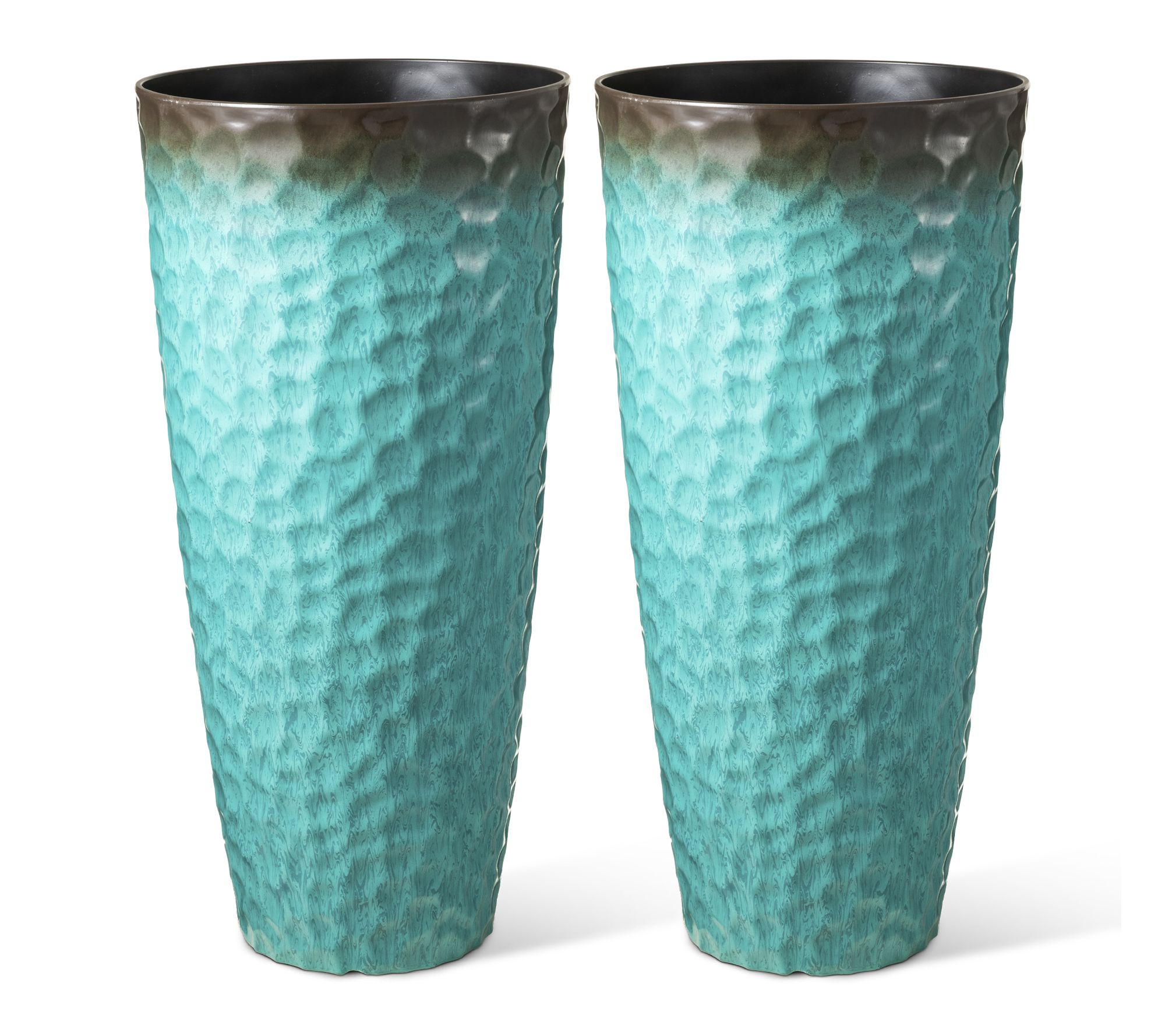 Glitzhome 31"H S/2 Oversized Honeycomb TexturedTall Planter
