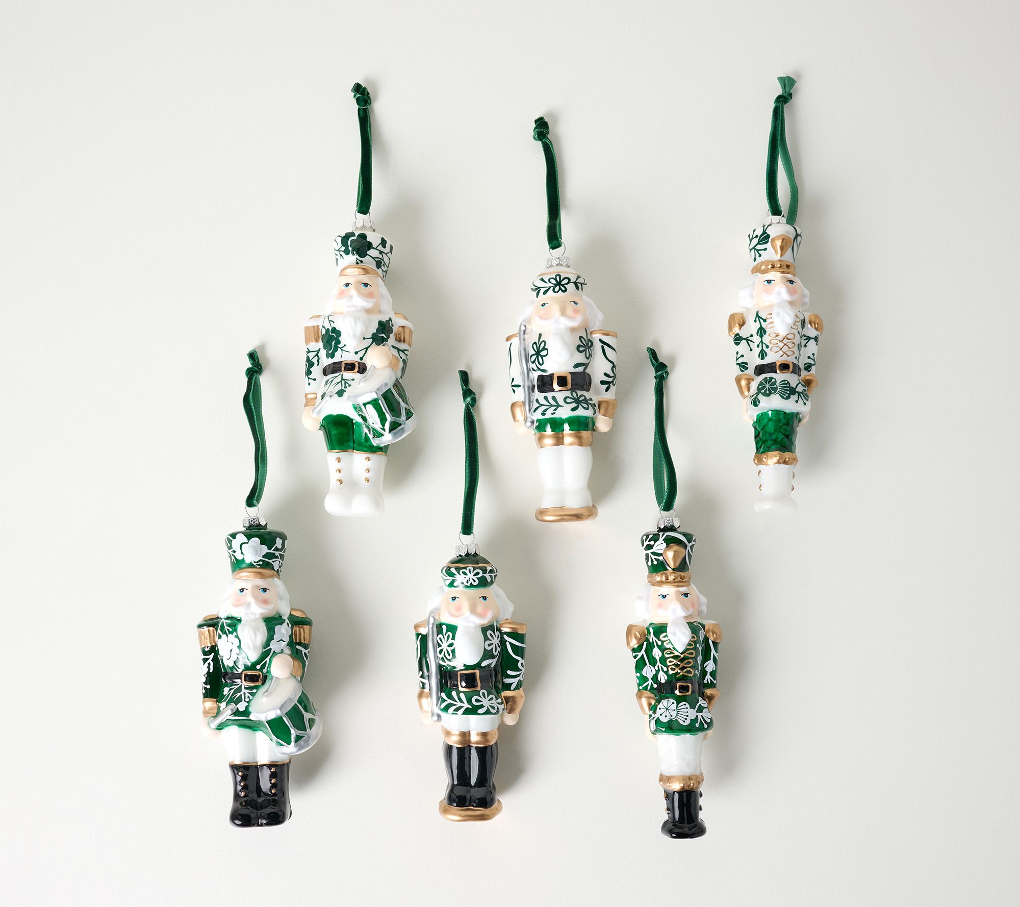 Hotel du Cobb by Dennis Basso S/6 Handpainted Glass Ornaments