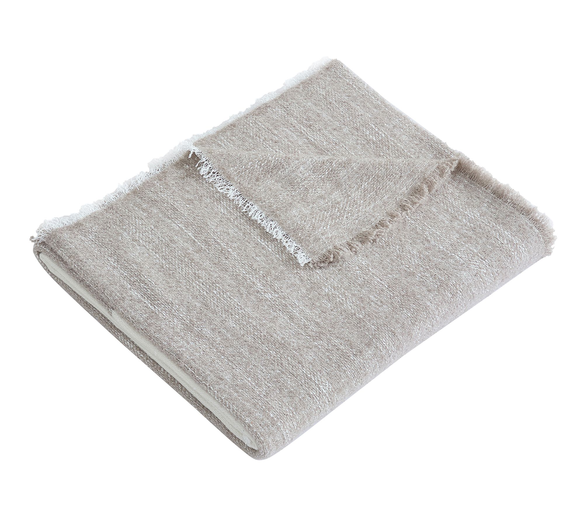 Palm Aire Ventura Beige 50" x 70" Woven Throw Blanket