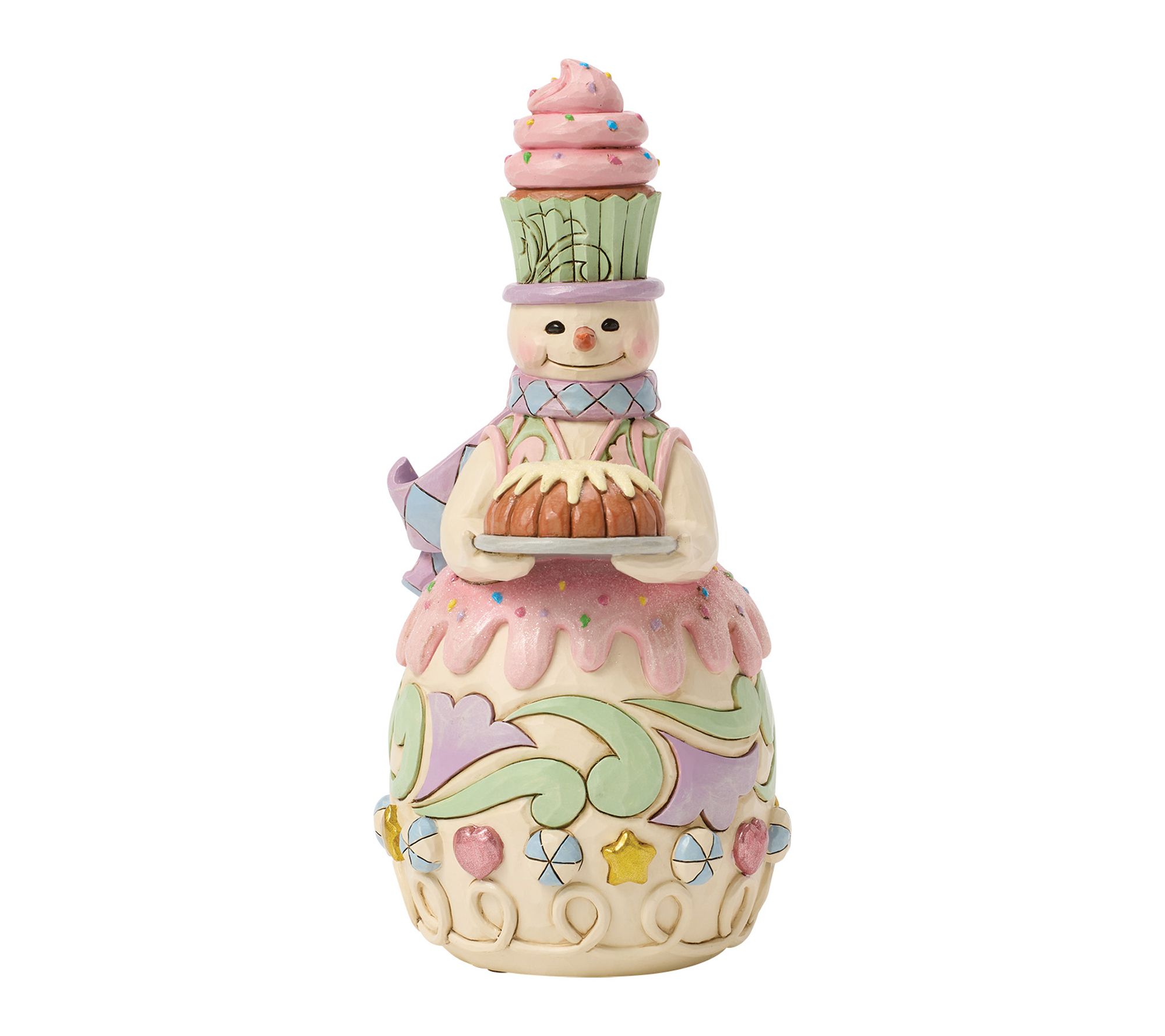 Jim Shore Heartwood Creek Sweets Snowman Bundt Cake Figurine