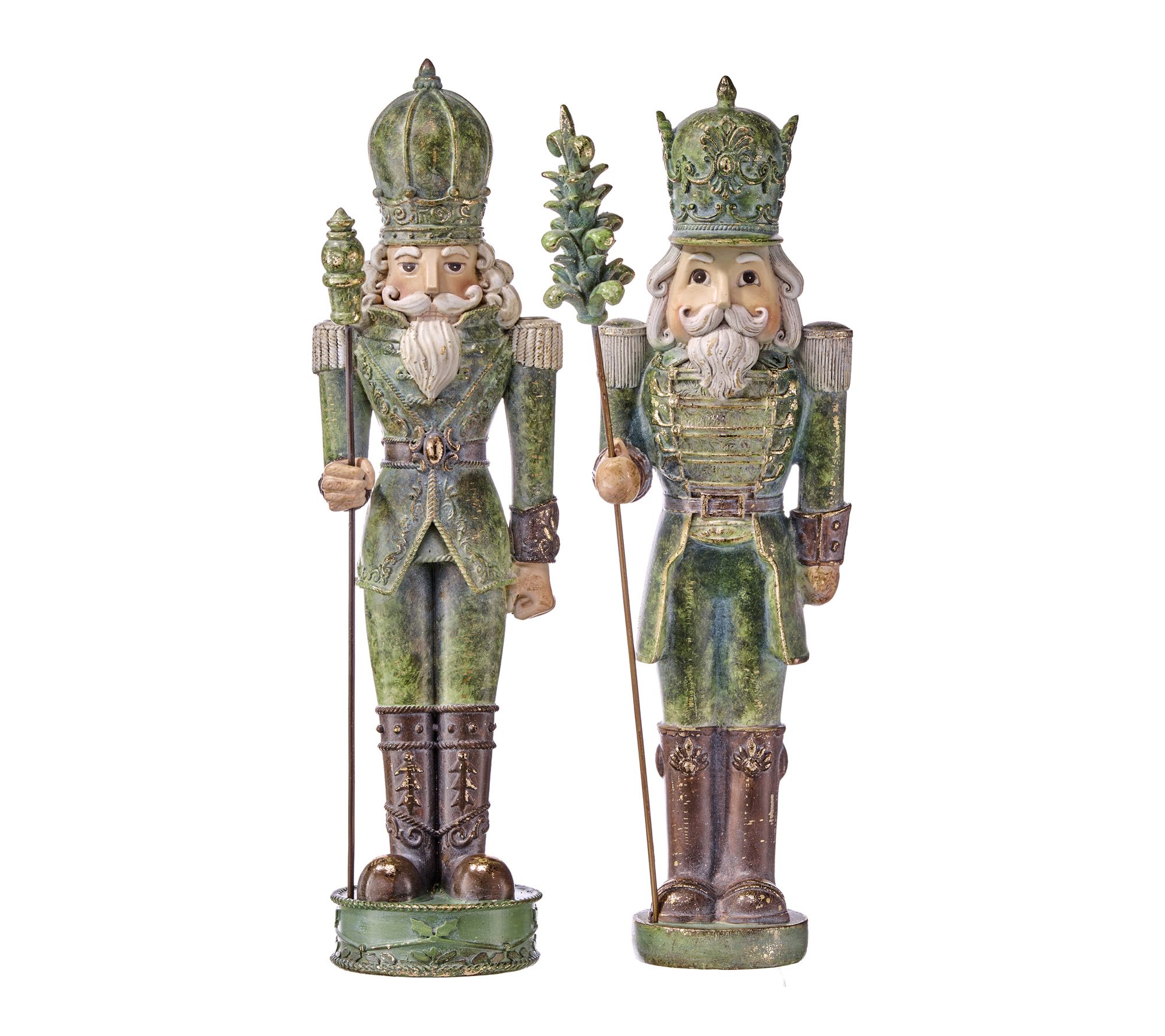17.5" Resin Antique Nutcracker Set of 2 by Valerie
