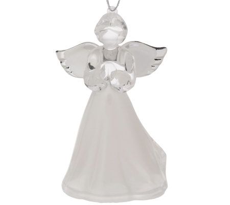 Mr. Christmas S/3 Morphing Acrylic Angel Ornaments with LED Lights ...