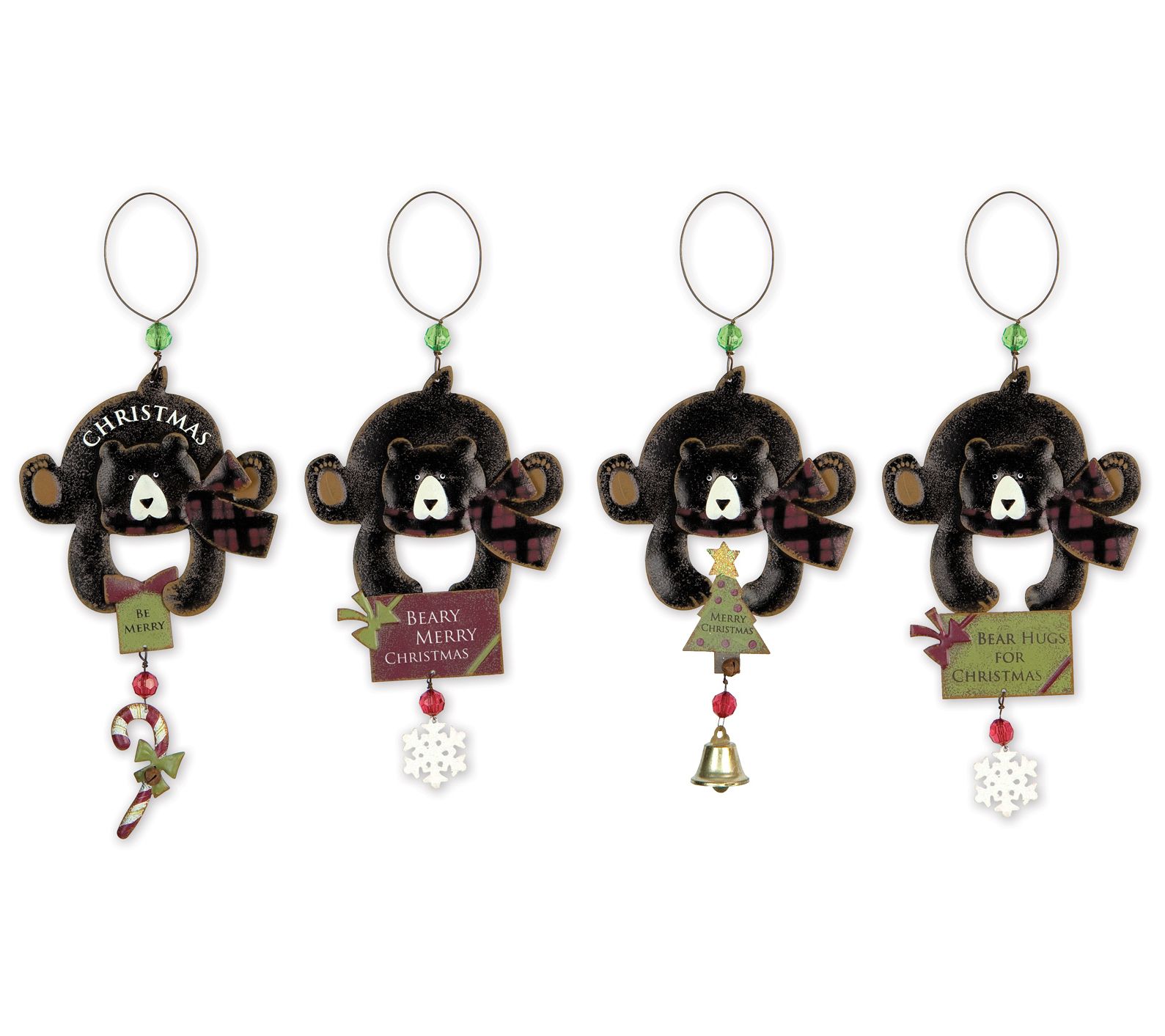 SVD Beary Merry Bottoms Up Ornament (set of 4)