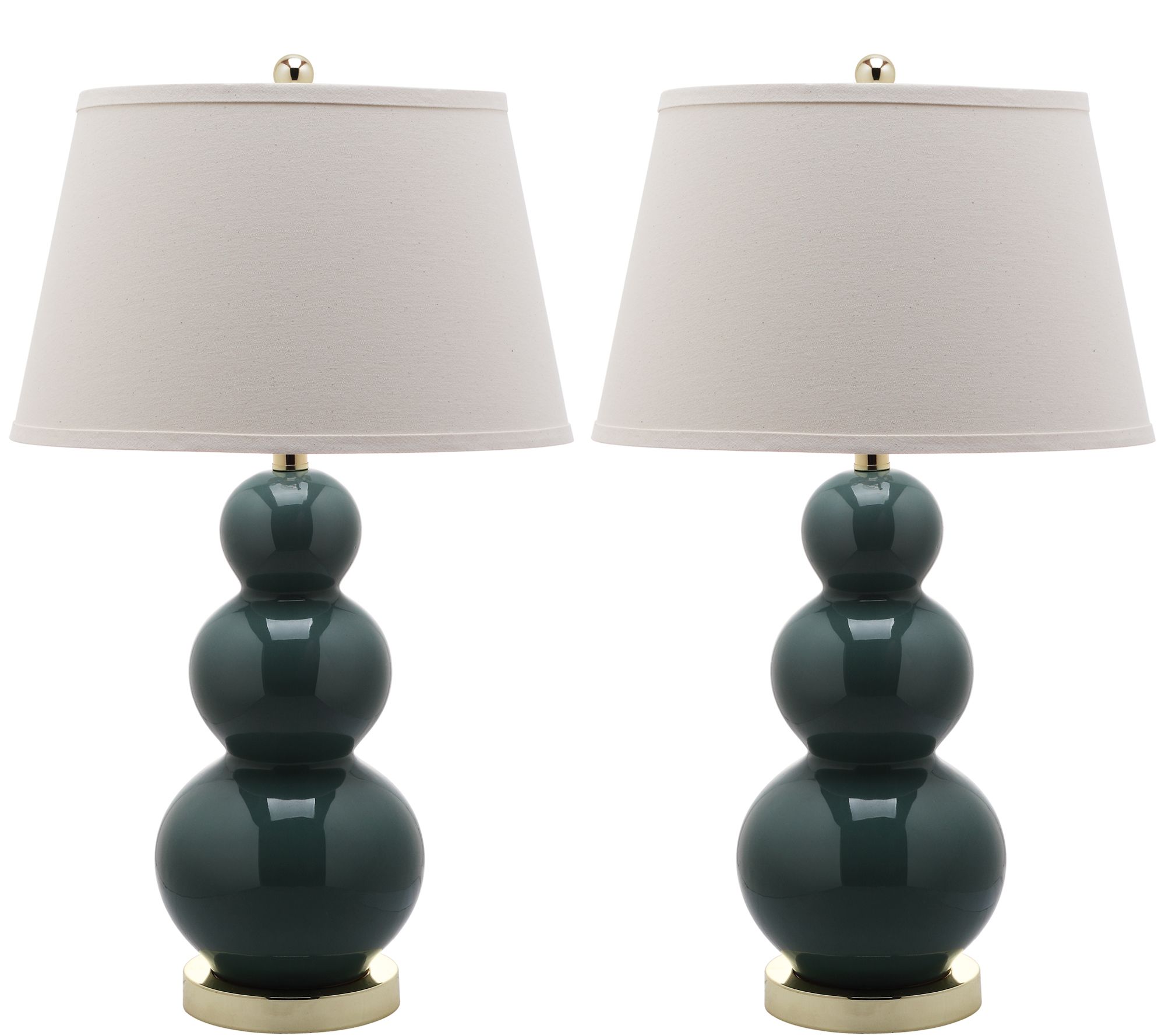 Safavieh Set of 2 Three-Gourd Table Lamps