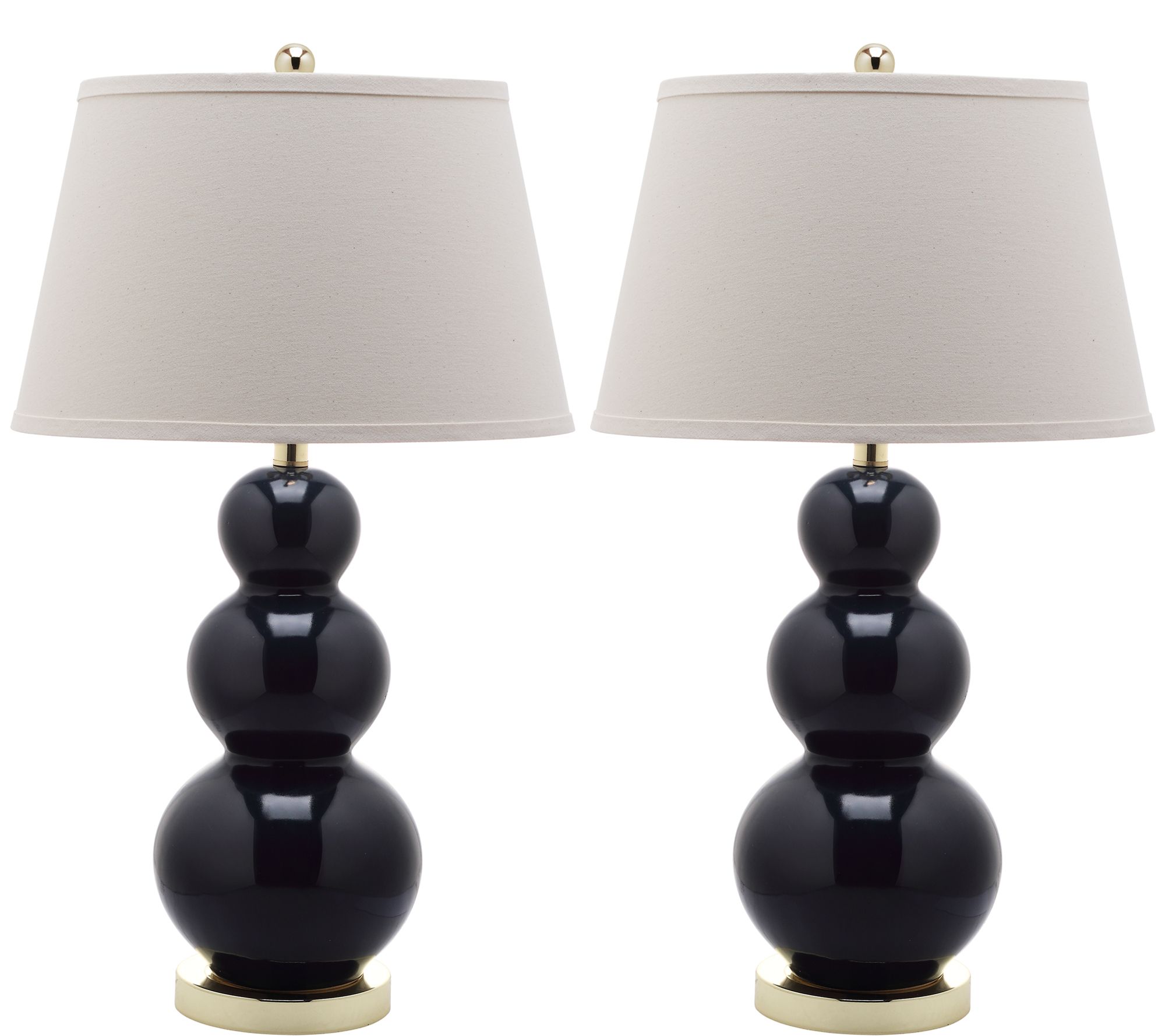 Safavieh Set of 2 Three-Gourd Table Lamps