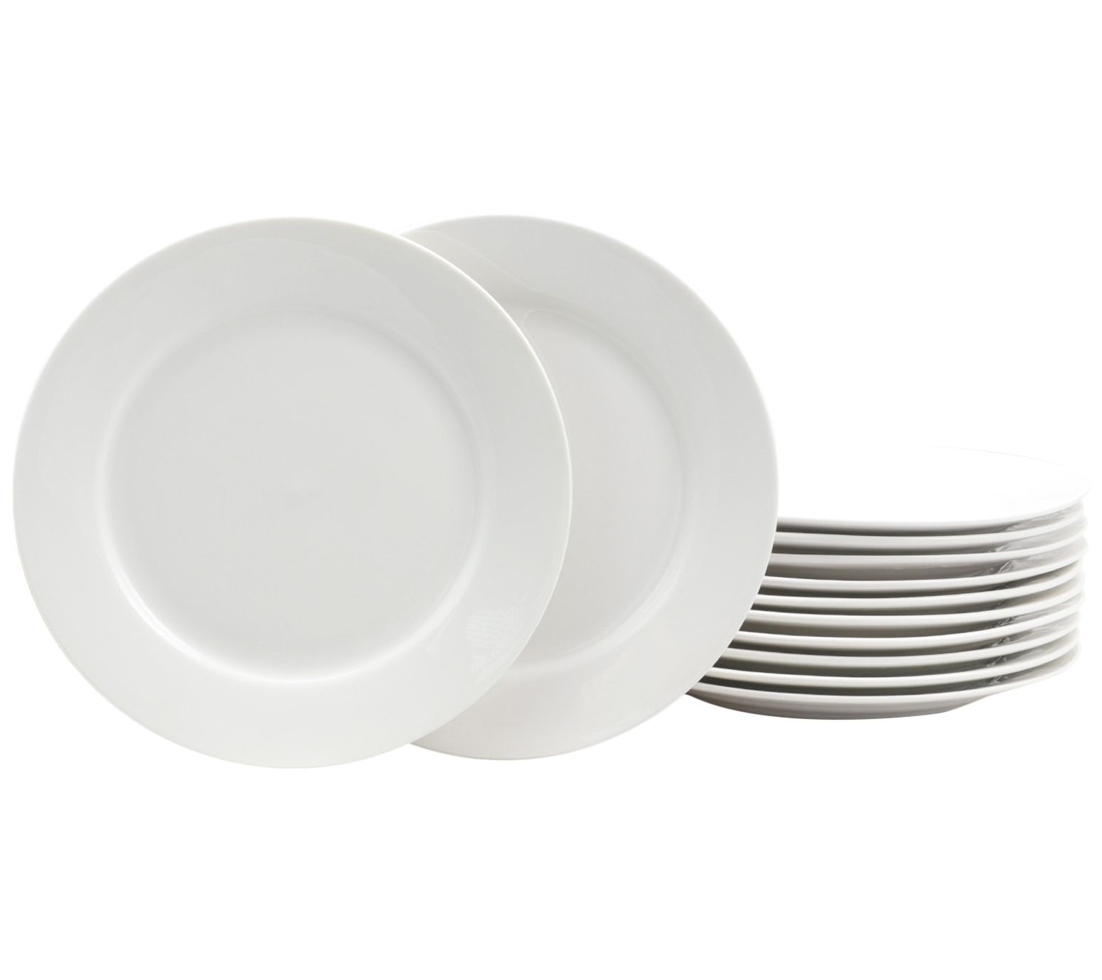 Gibson Home Noble Court 12 Piece Dessert PlateSet in White