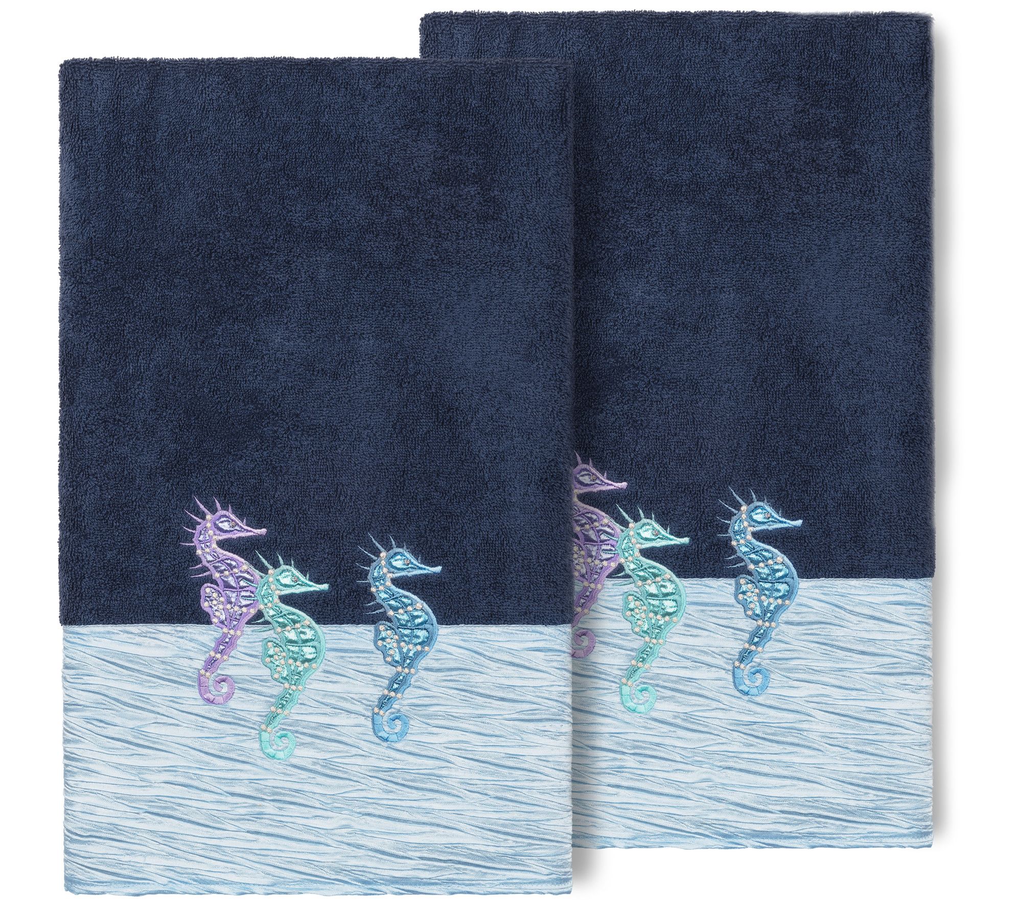 Linum Home Textiles Sofia 2pc Embellished BathTowel Set