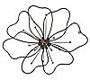 Foreside Home & Garden Poppy Wall Flower - Small