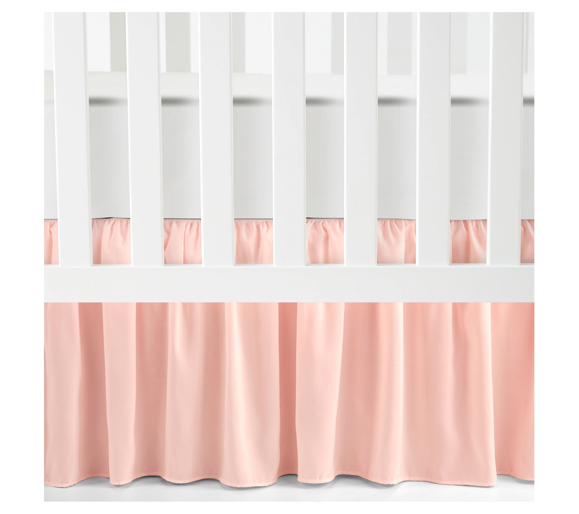 Ruffle Crib Skirt Pink Single 28x52 by Lush Decor