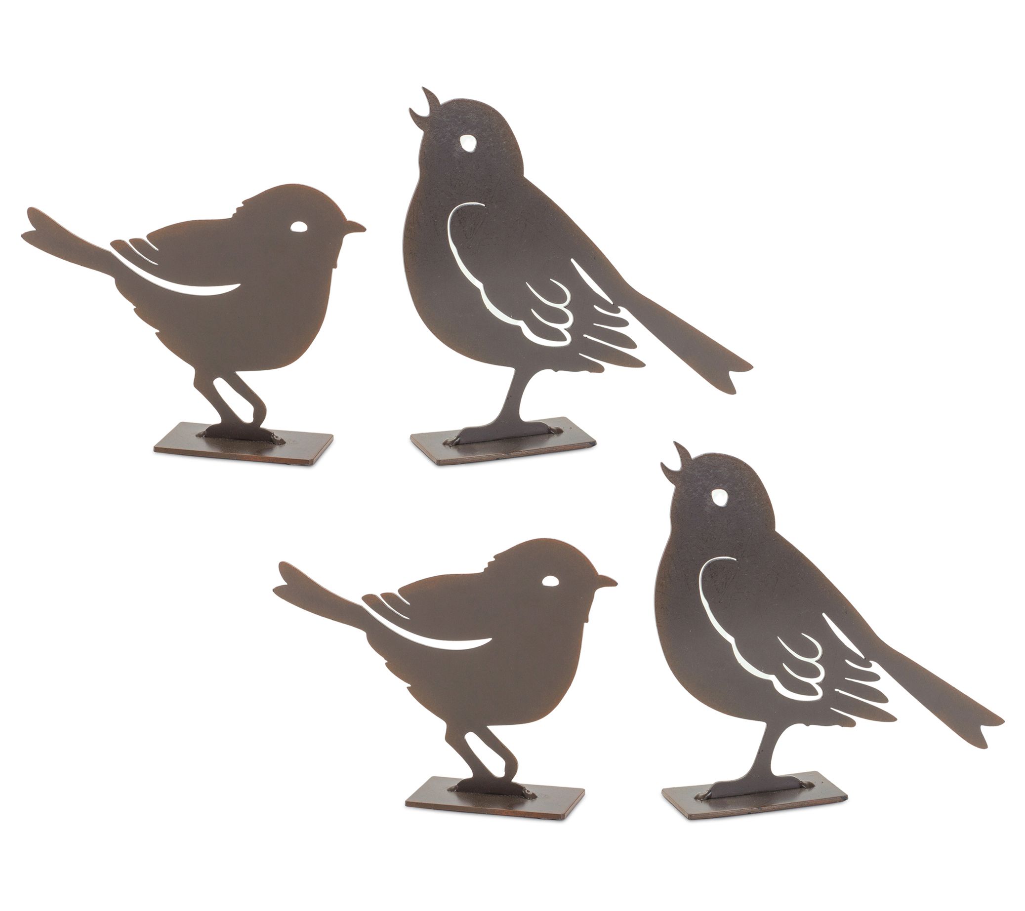 Melrose Metal Bird Cut-Out Tabletop Decor (Setof 4)