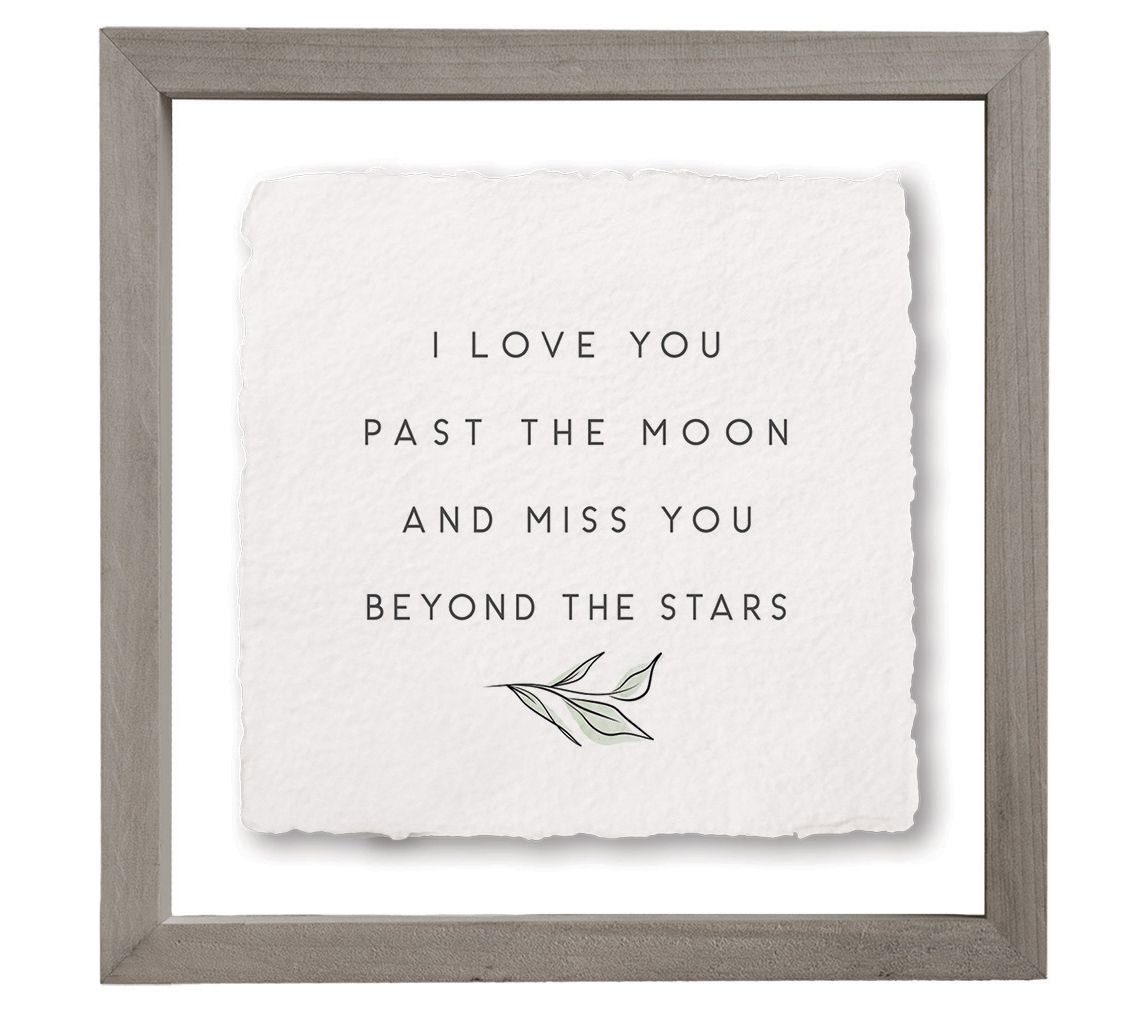 Sincere Surroundings. 10" Past The Moon. Floating Frame Art.