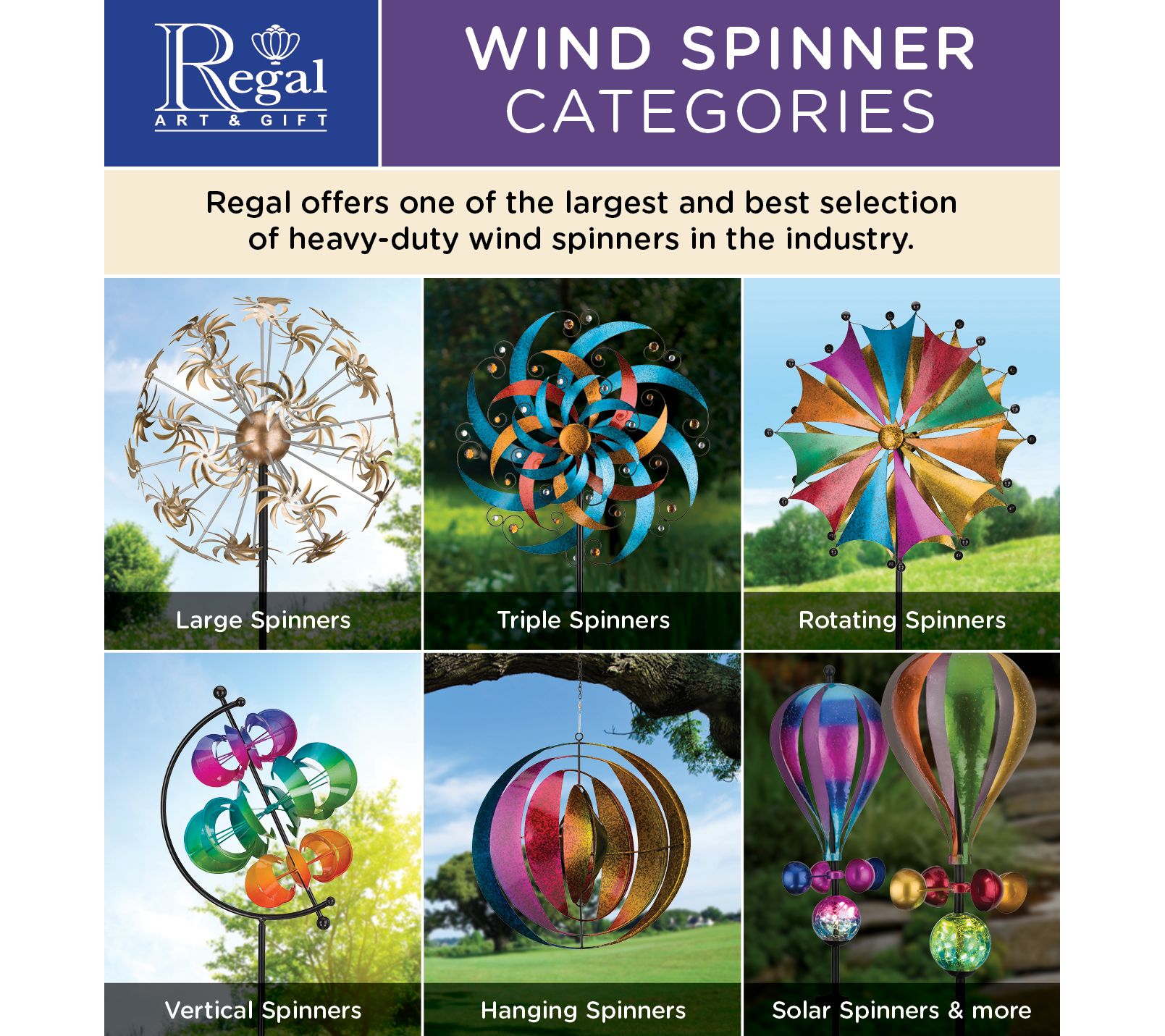 Regal Art & Gift 24" Rotating Wind Spinner Copper Petals