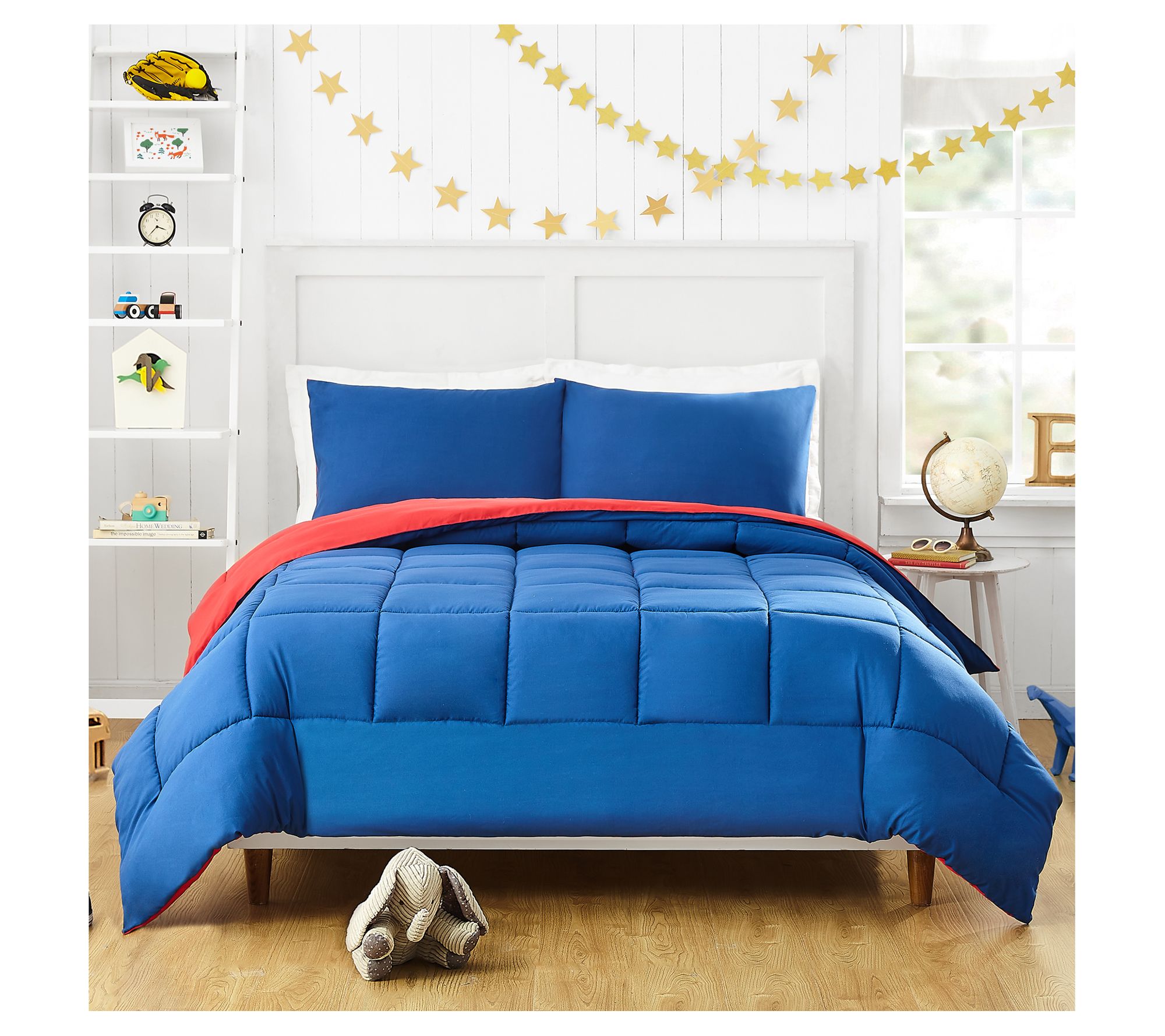Peyton Blue Full/Queen Comforter Set - 3-Piece