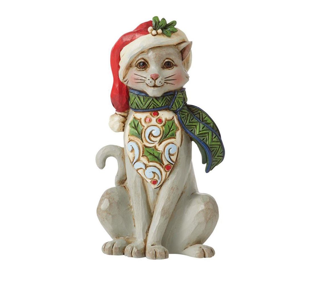 Jim Shore Mini Christmas Cat - QVC.com