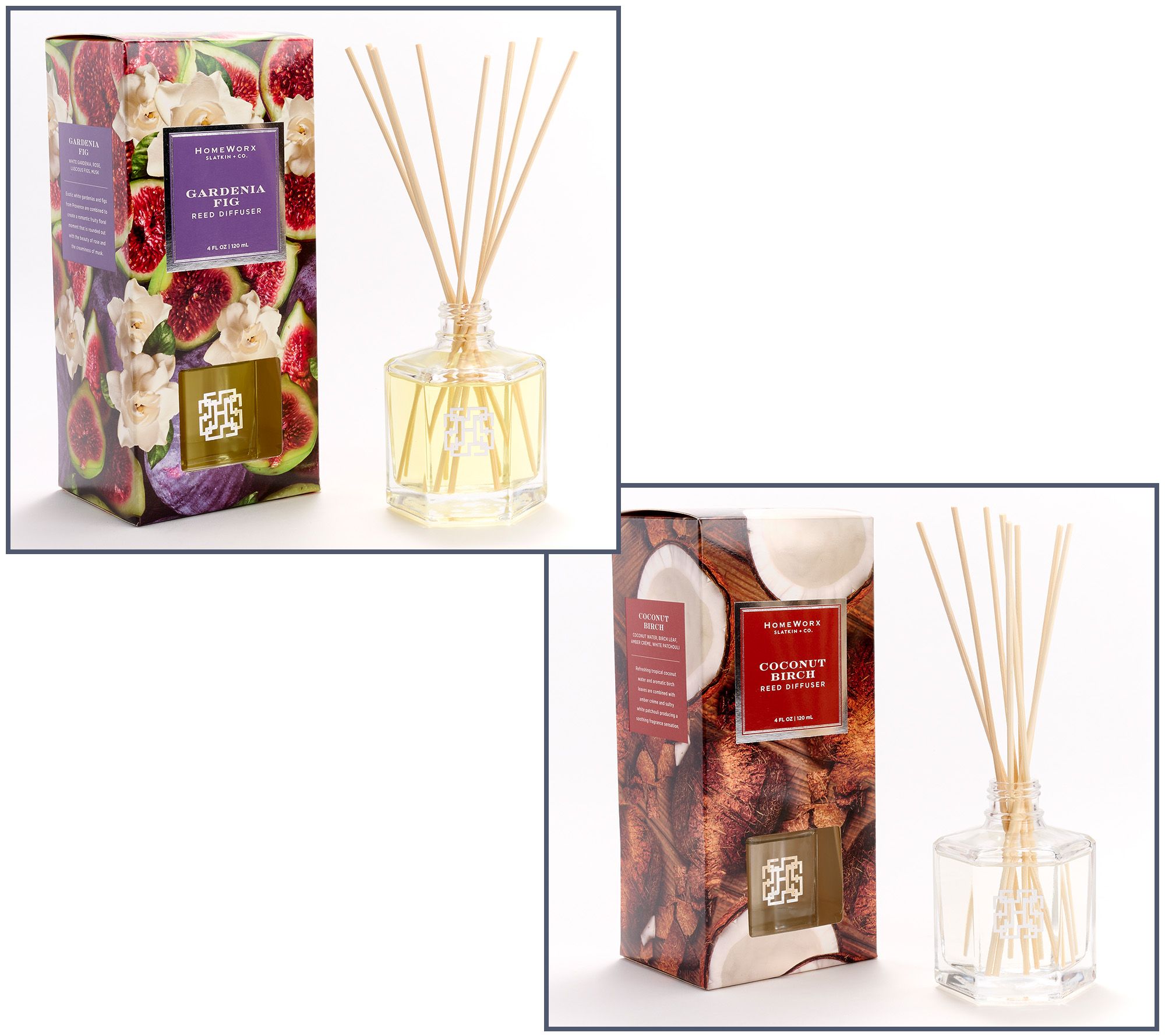 HomeWorx by Slatkin & Co. Set of 2 Tropical Reed Diffusers