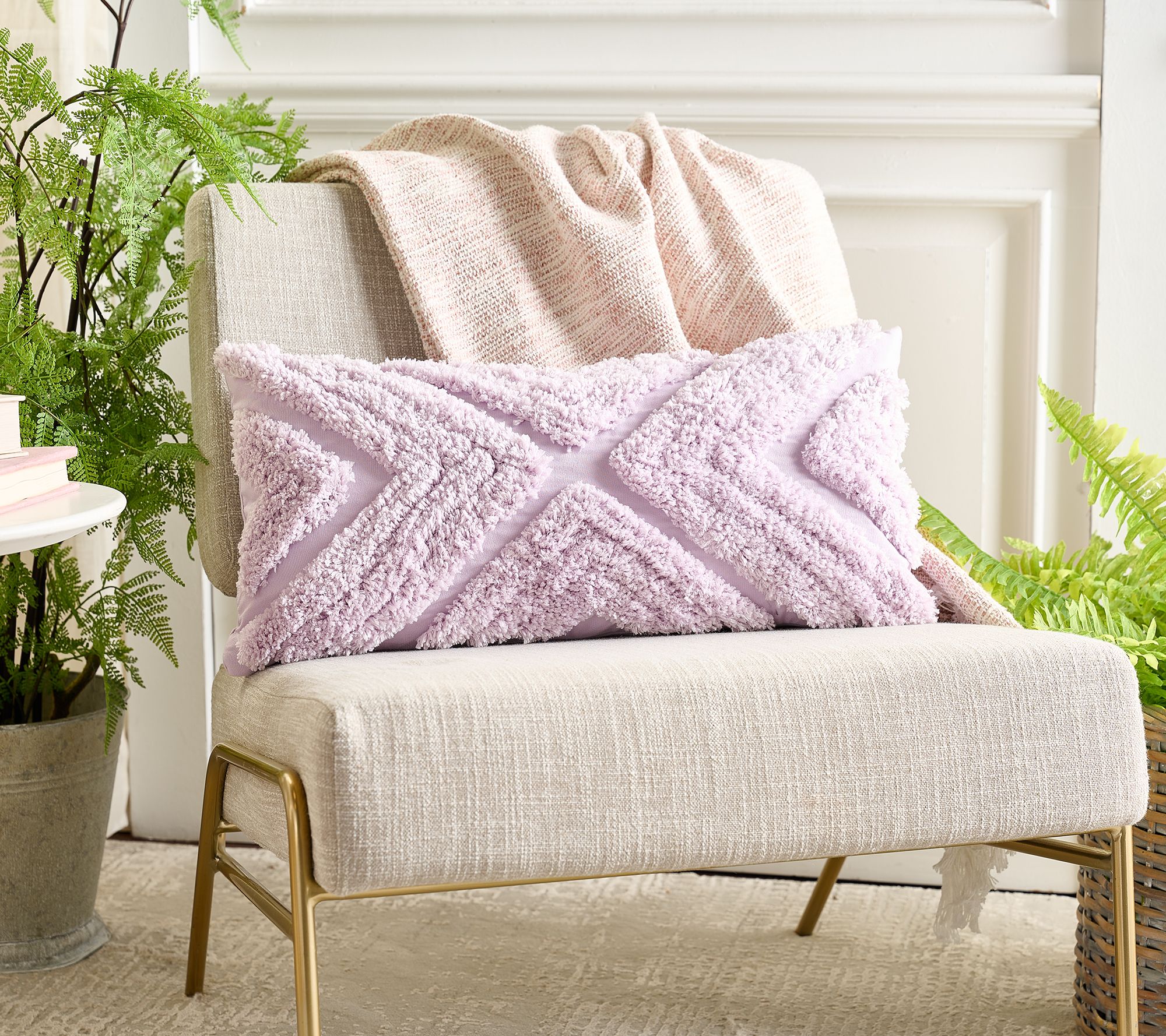 Home Reflection Tufted Decorative 12" x 24" Pillow