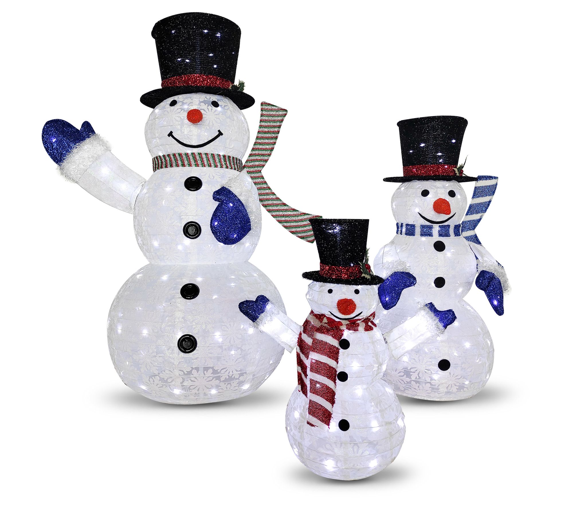 Joiedomi LED Yard Lights 3-Piece Collapsible Snowmen