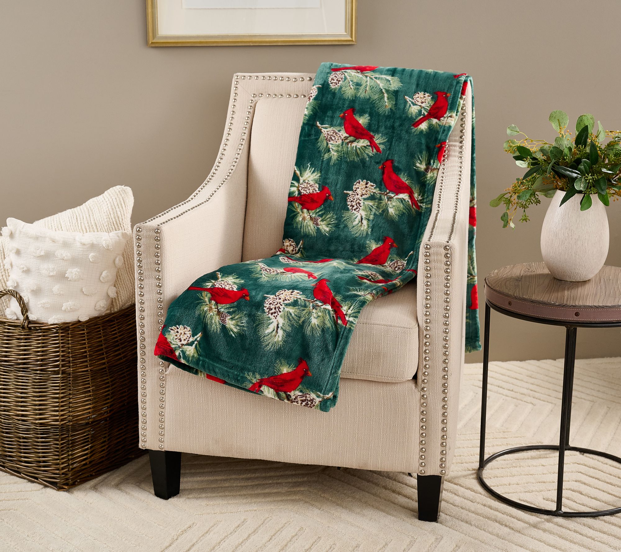 Kringle Express Oversized 60" x 80" Holiday Printed Throw