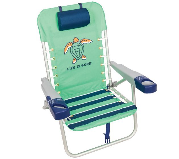 Life is Good Spearmint Green Lace-up Backpack Beach Chair