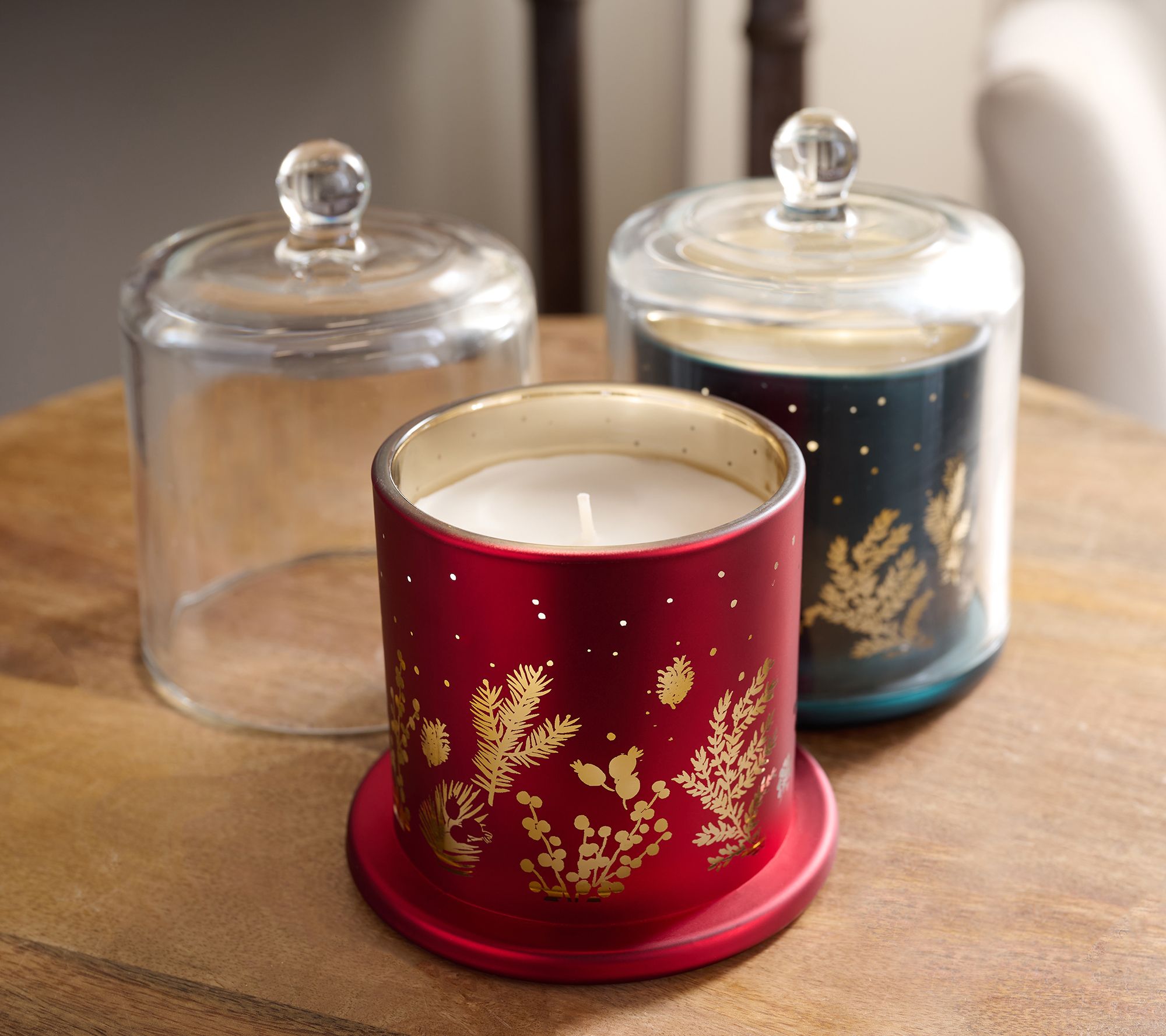 Home Reflections Set of (2) 8oz Cloche Candles in Gift Box