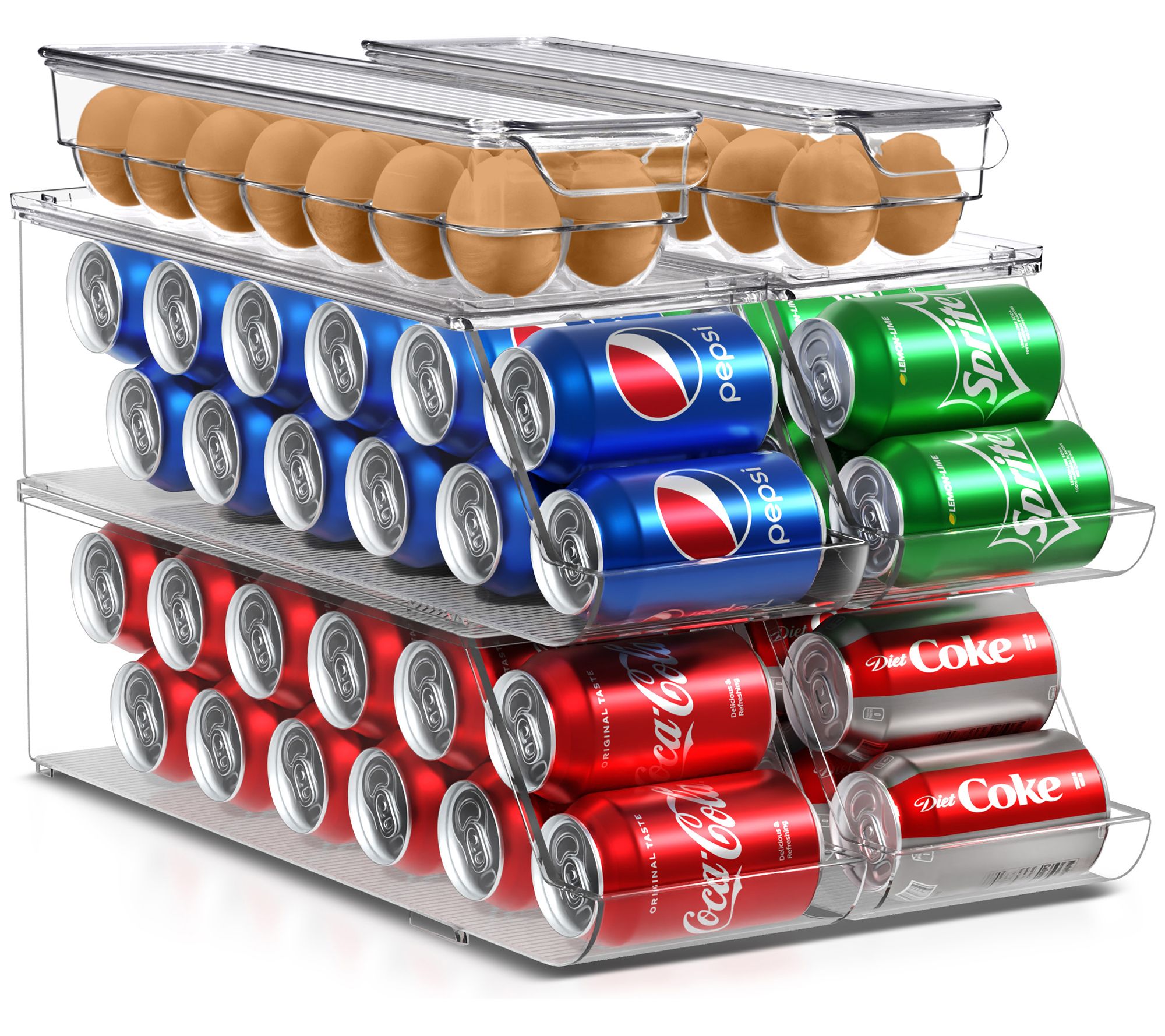 Sorbus 4 Stacka ble Can Holder & 2 Egg Holders with Lid