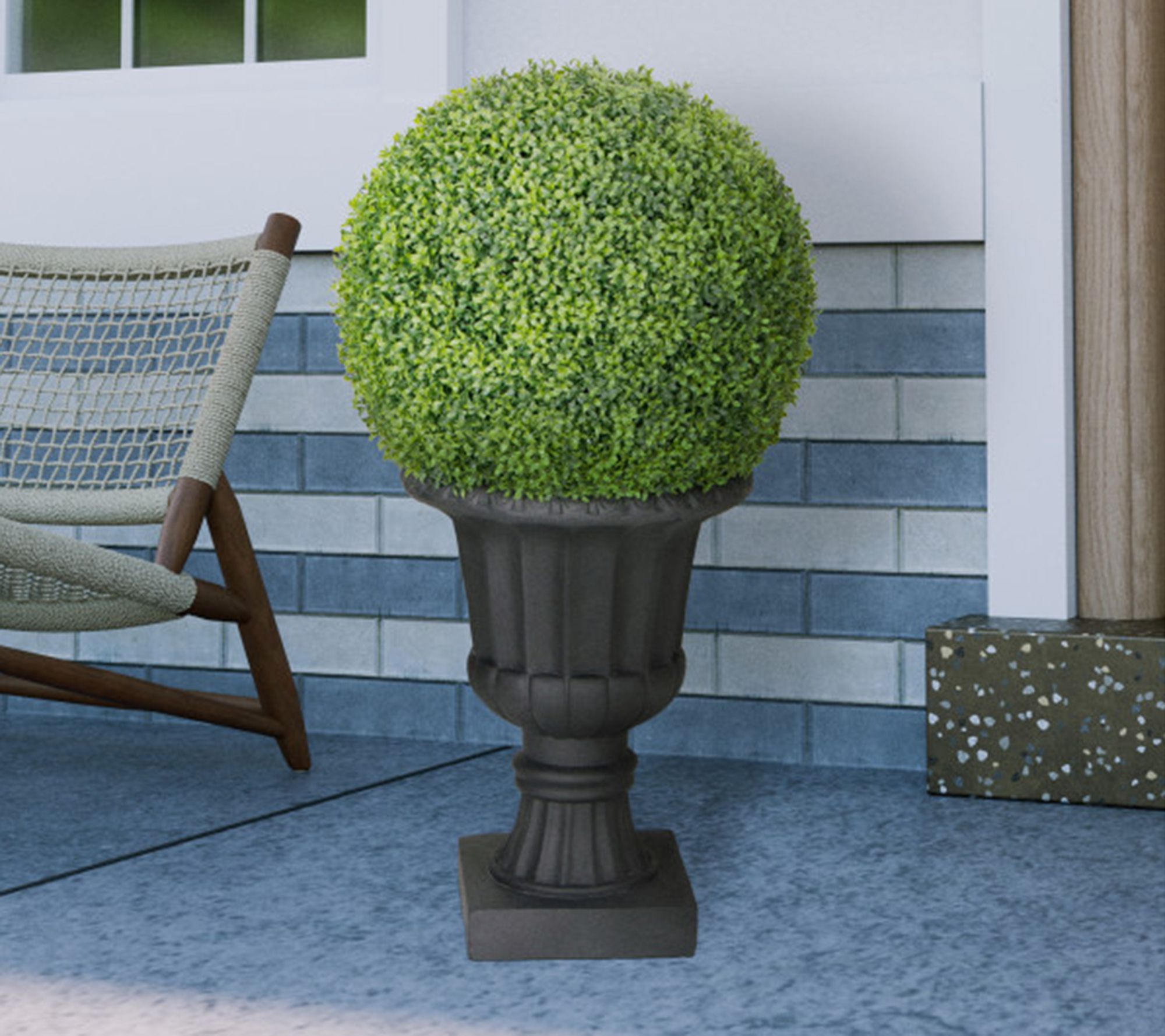 Puleo International 38in Single Ball Topiary Boxwood Tree