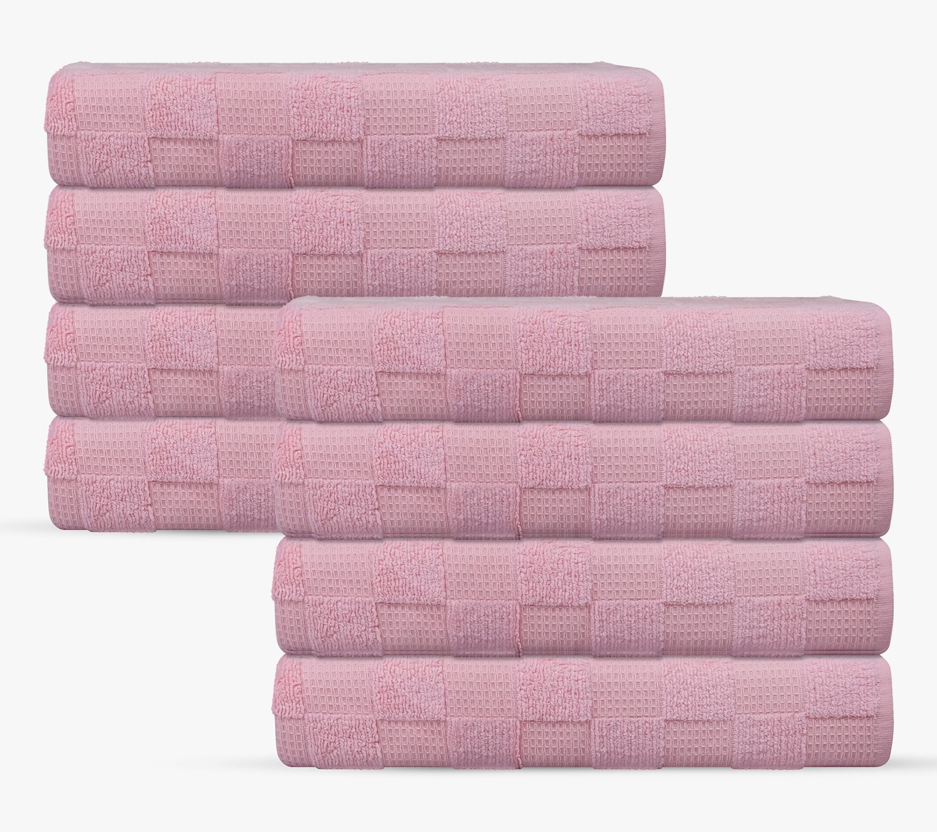 Depera Home Waffle Terry 8 pcs Turkish Hand Towels Set