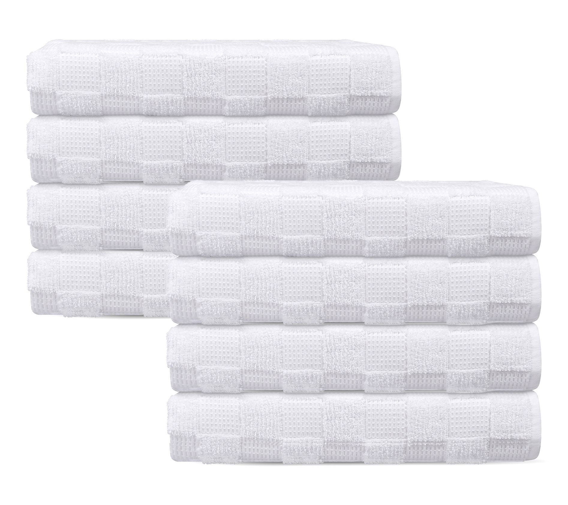 Depera Home Waffle Terry 8 pcs Turkish Hand Towels Set