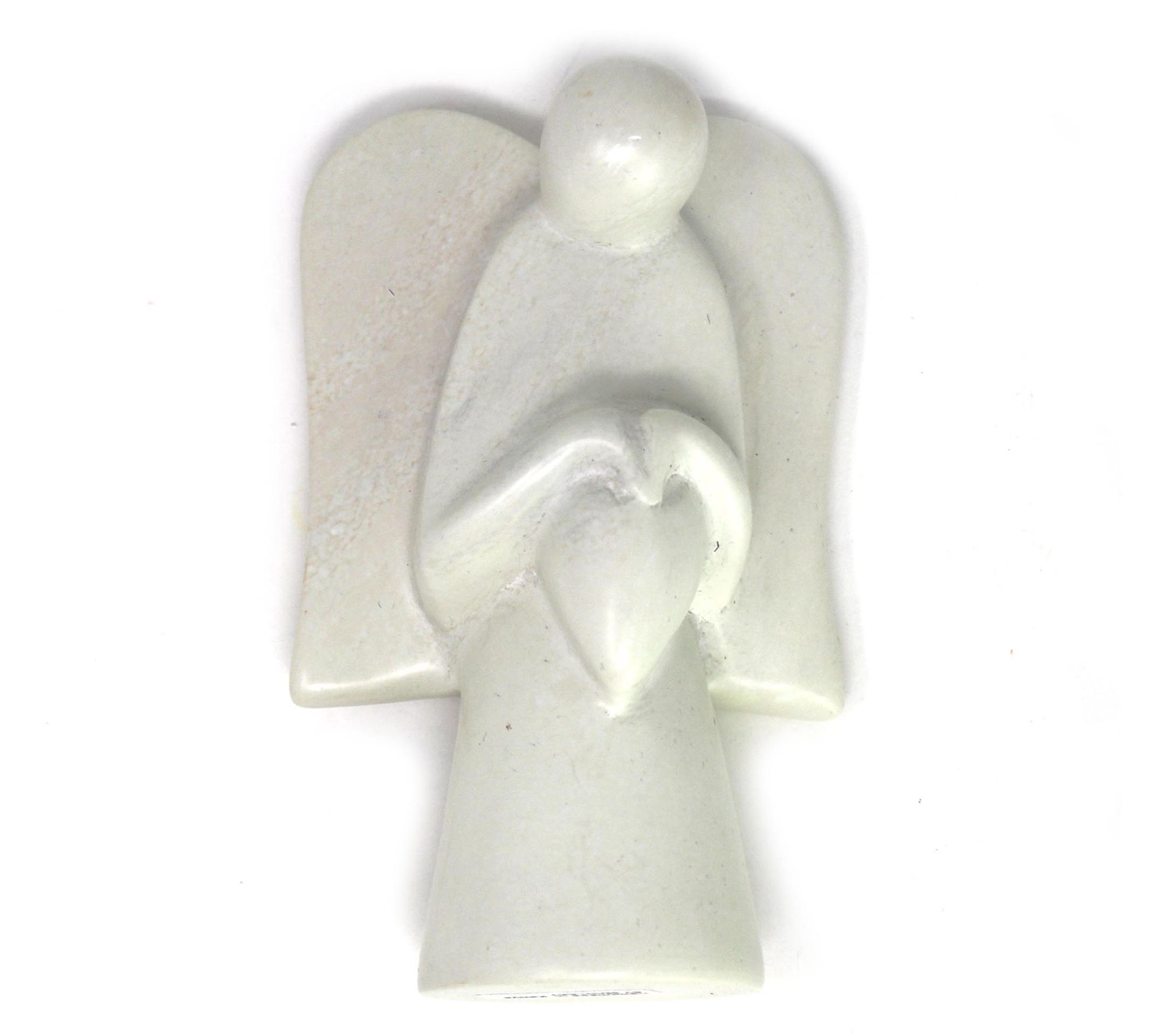 Global Crafts Soapstone Guardian Angel HoldingStatue