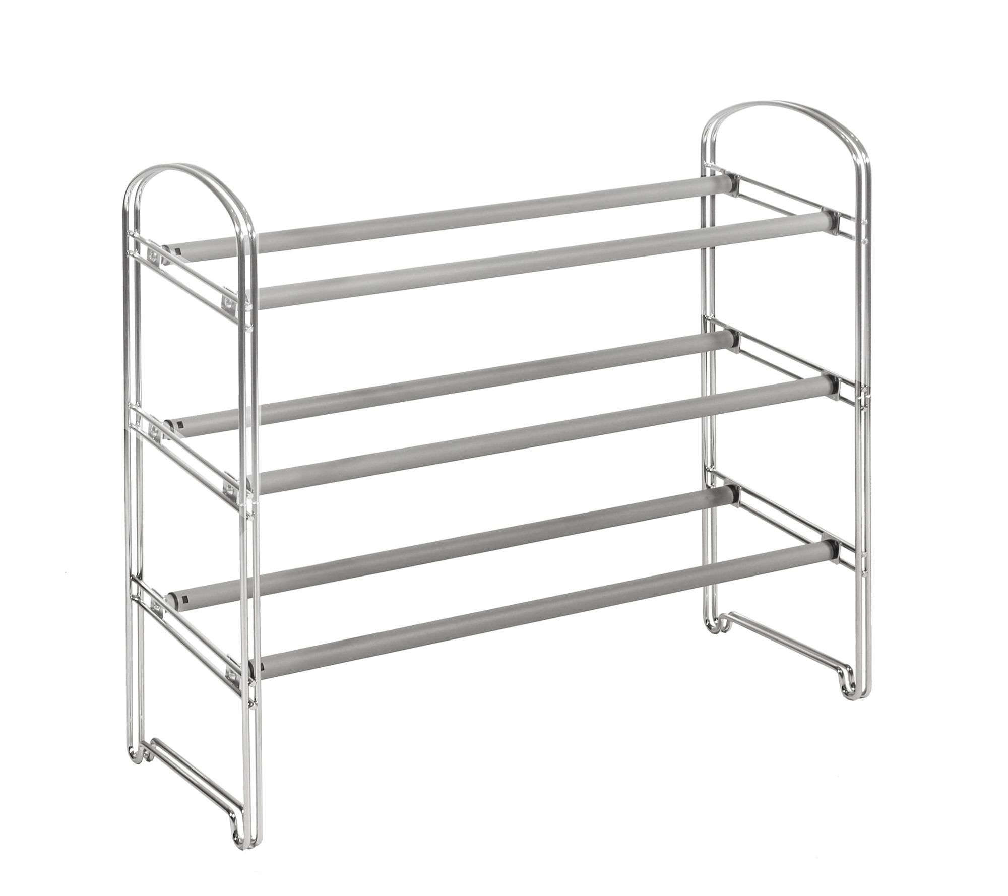 Seville Classics Expandable 3-Tier Non-Slip Shoe Rack