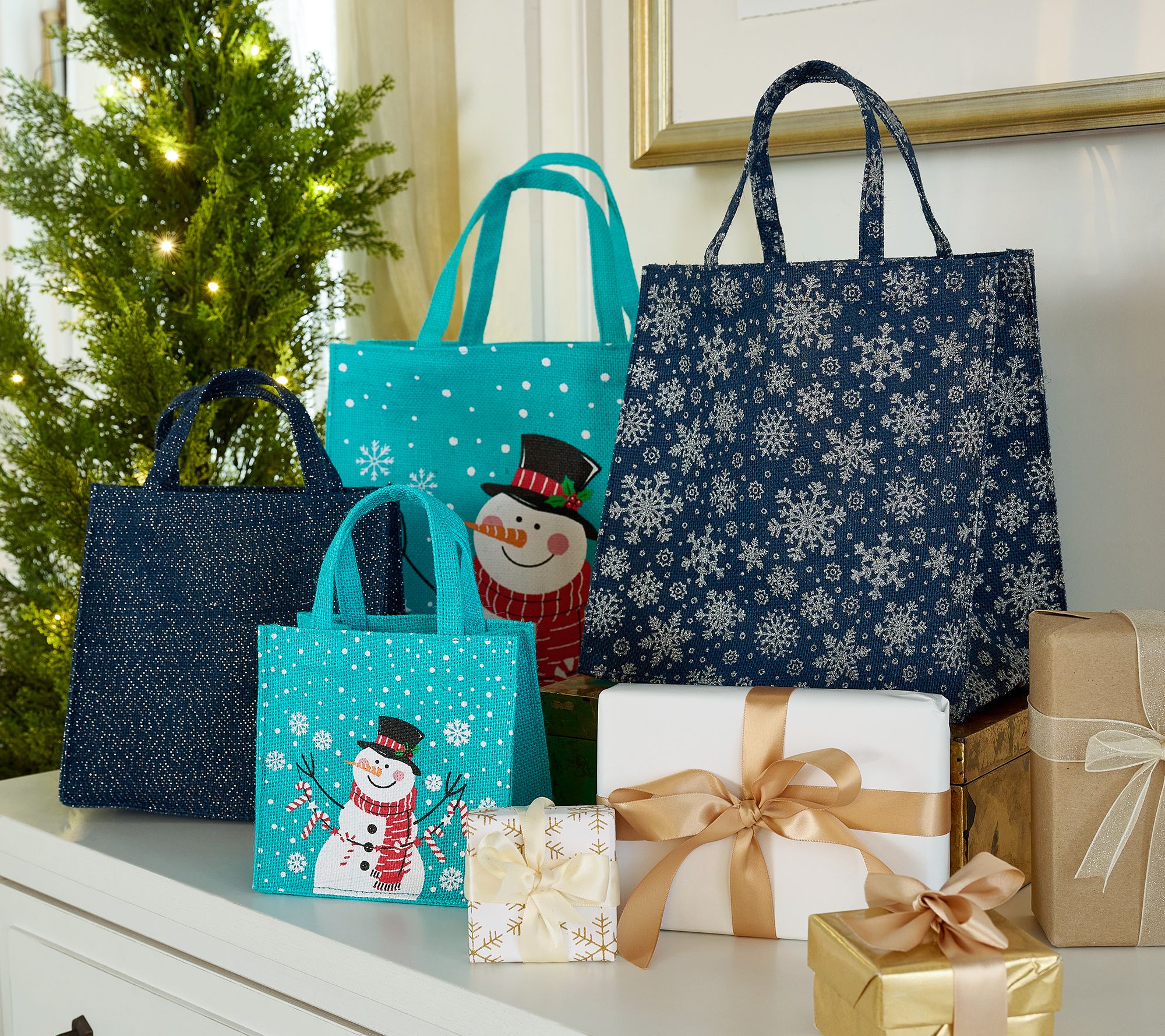 Kringle Express 24-pc Reusable Gift Totes & Hang Tags