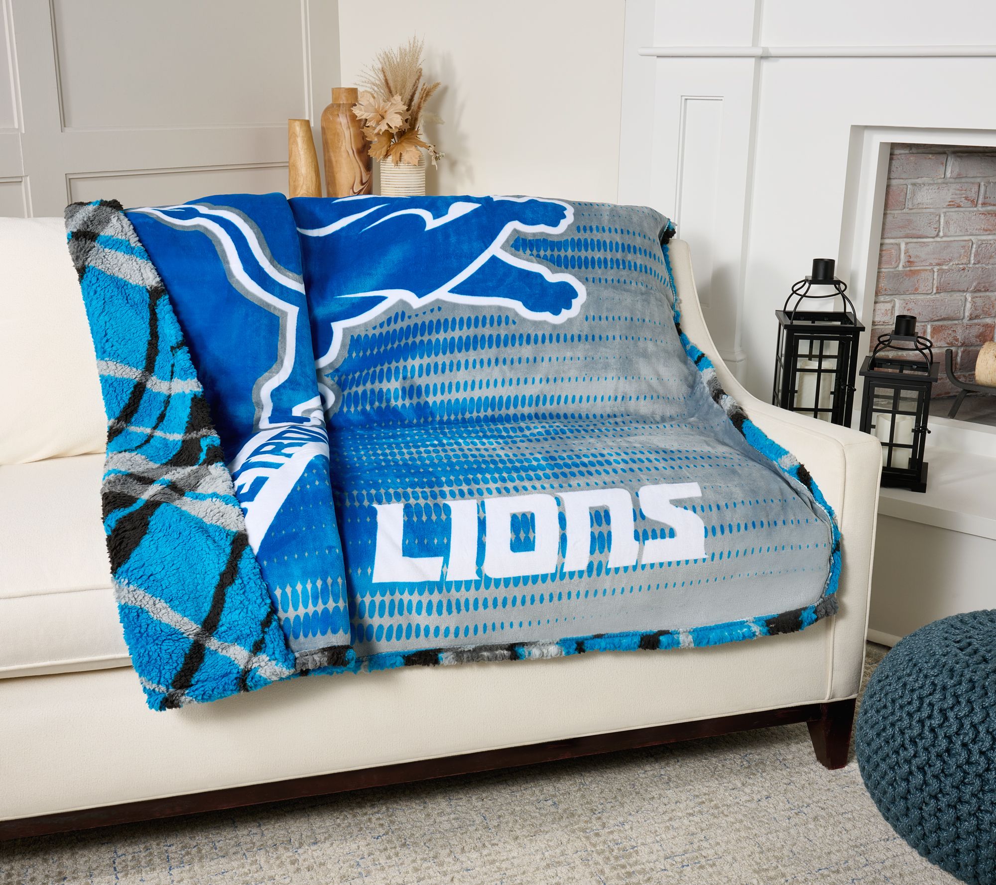 NFL Officially Licensed 60"x80" Fleece & Sherpa Throw Blanket