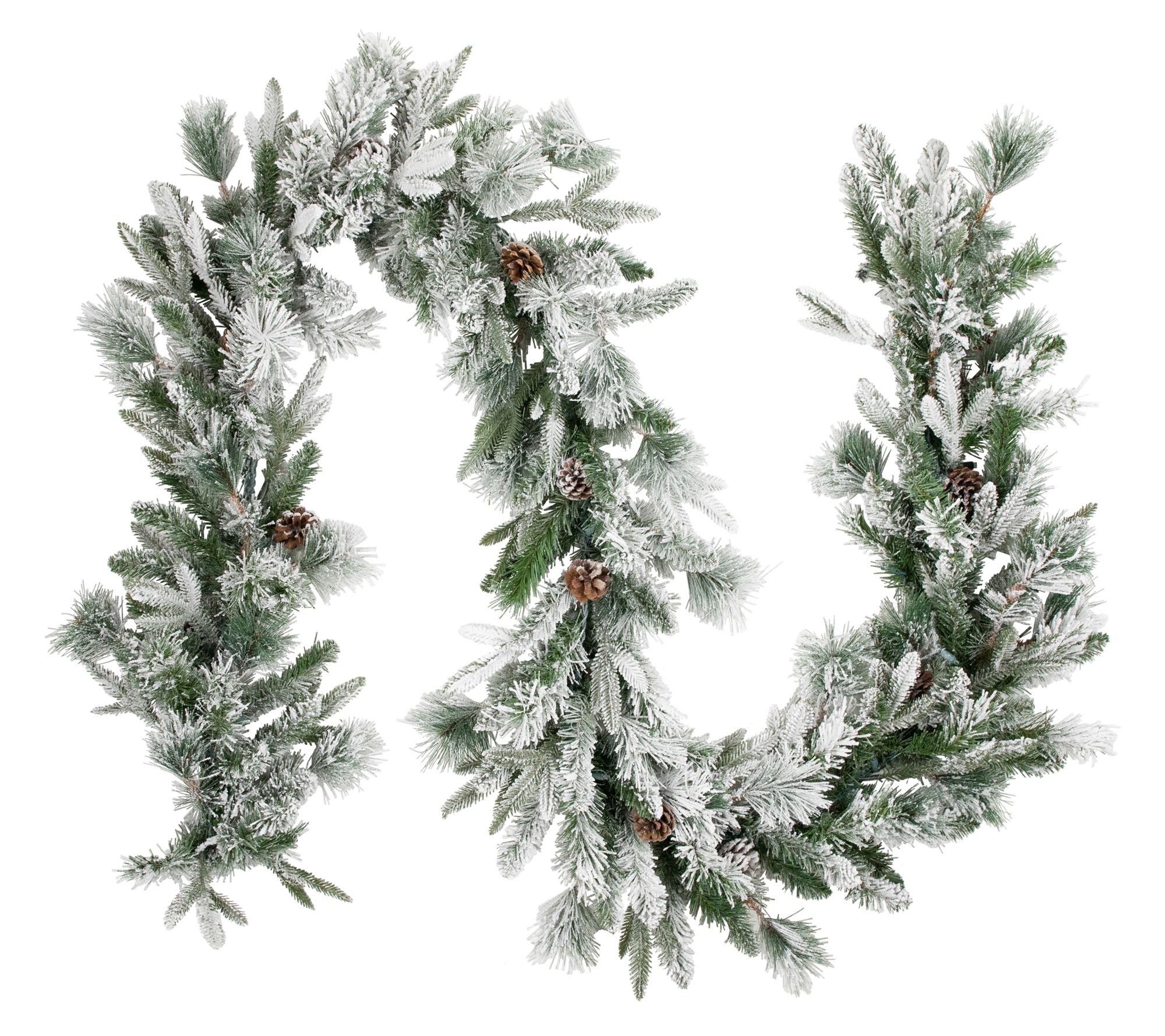 Northlight Flocked Pine Christmas Garland 9' x 14"