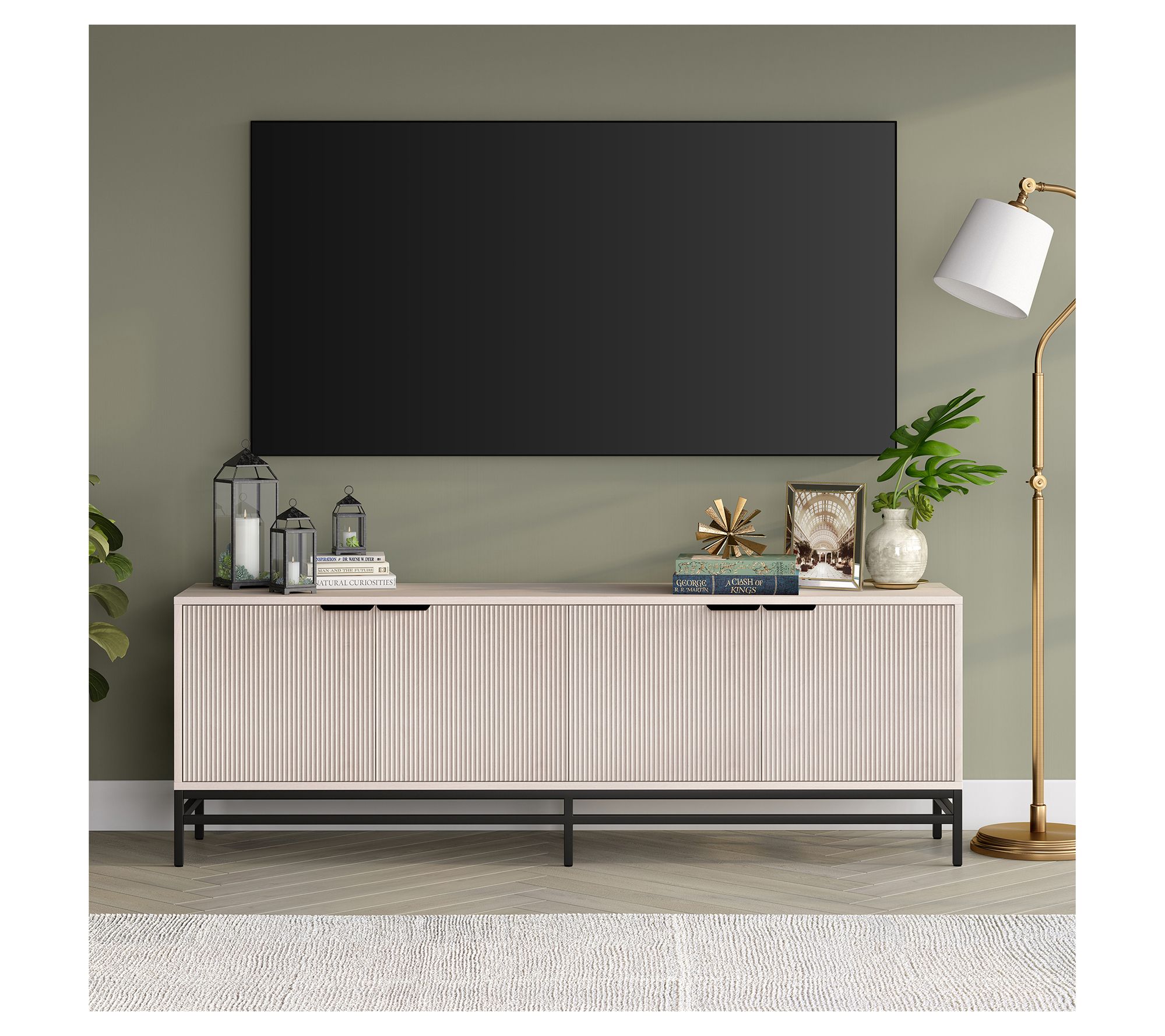 Hudson&Canal Montello Rectangular TV Stand forTV's up to 78"
