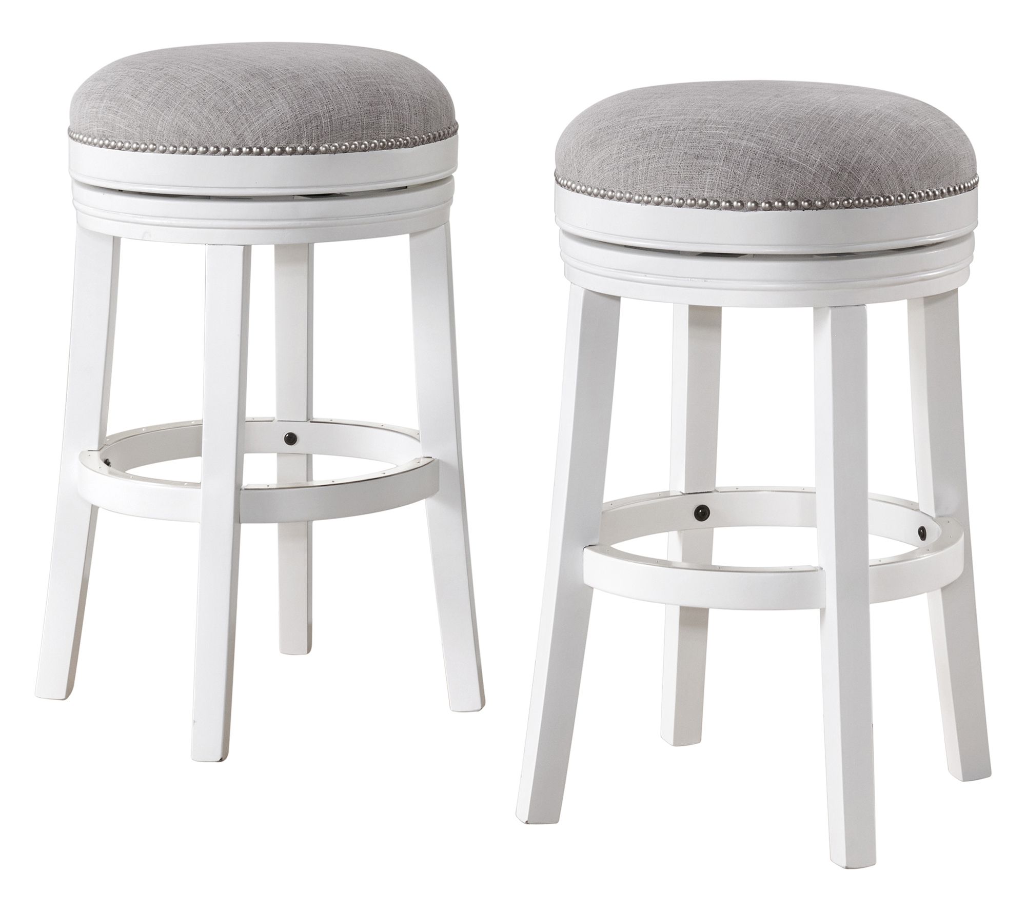 Alaterre Furniture Clara Set of 2 Swivel Bar Height Stools