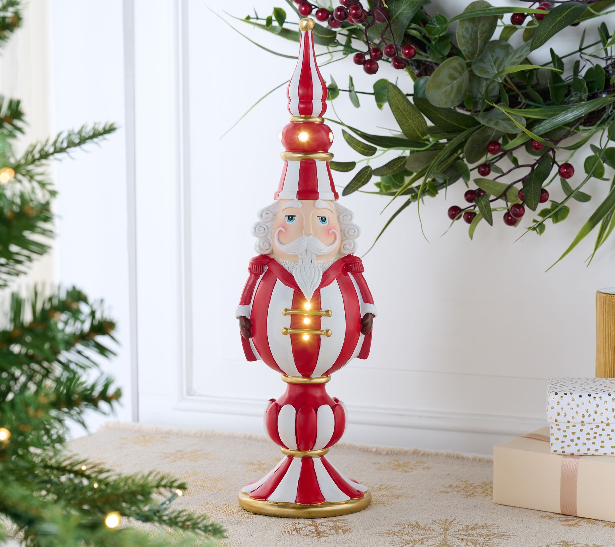 "As Is" Kringle Express 18" Lit Holiday Character Finial