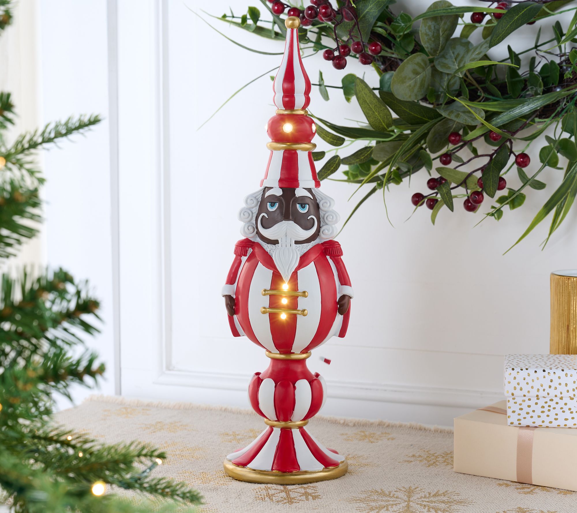 "As Is" Kringle Express 18" Lit Holiday Character Finial