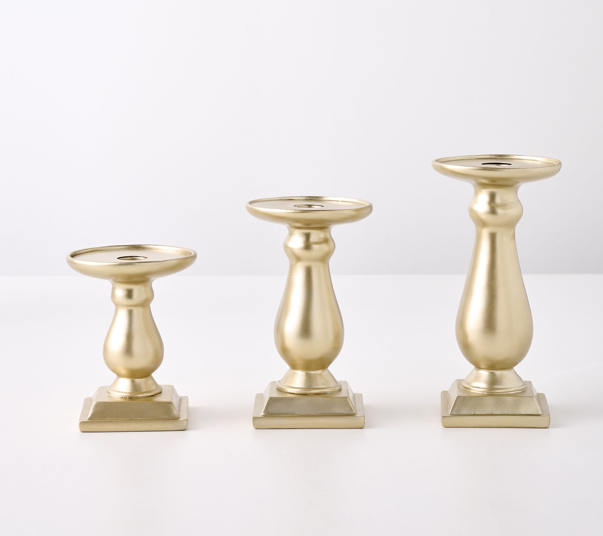 Set of 3 Flippable Pedestal Candleholders by Valerie